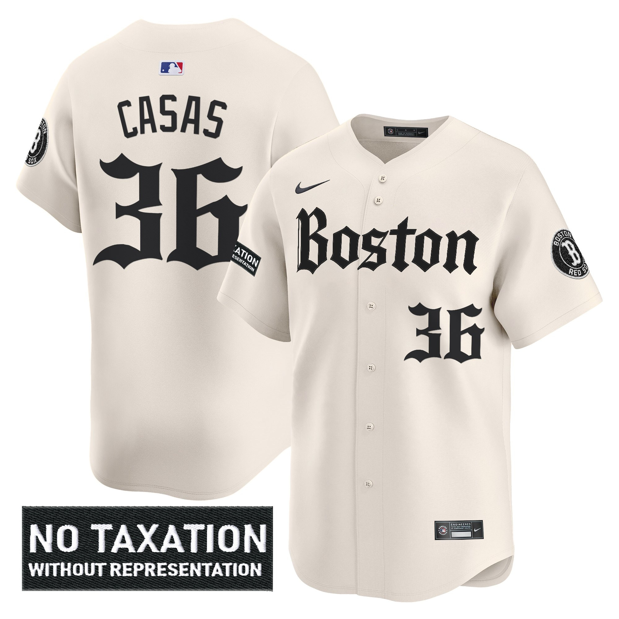 Triston Casas Men's Boston Red Sox Retro Newspaper Edition Vapor Premier Limited Retro Newspaper Jersey - All Stitched