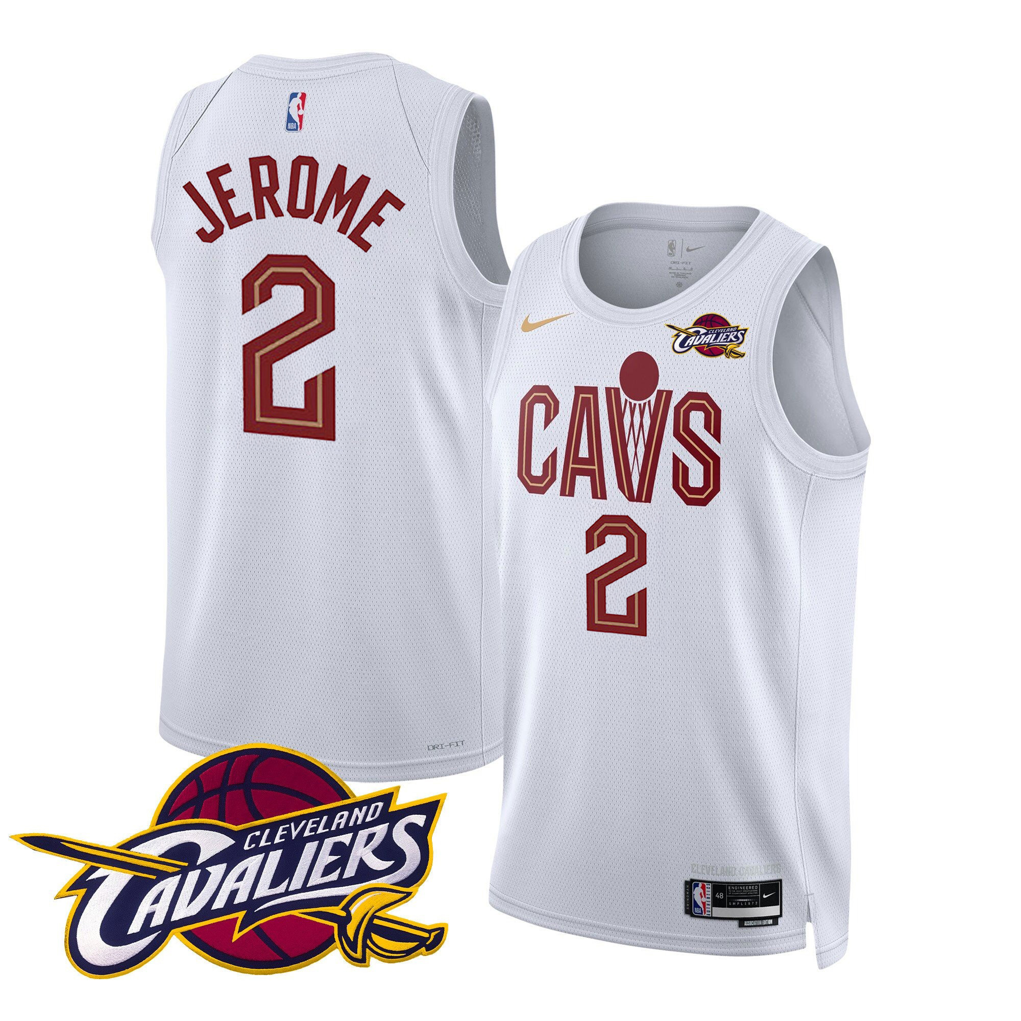 Ty Jerome Men's Cleveland Cavaliers Swingman Association Jersey V2 - All Stitched