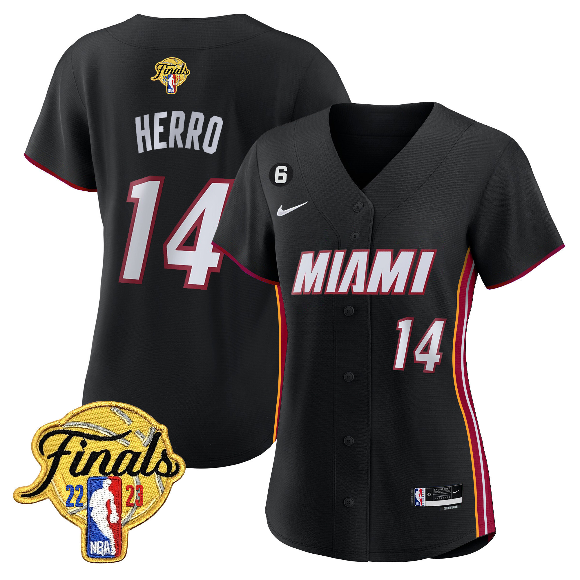 Tyler Herro Women's Miami Heat 2023 Finals Baseball Cool Base Icon Jersey - All Stitched