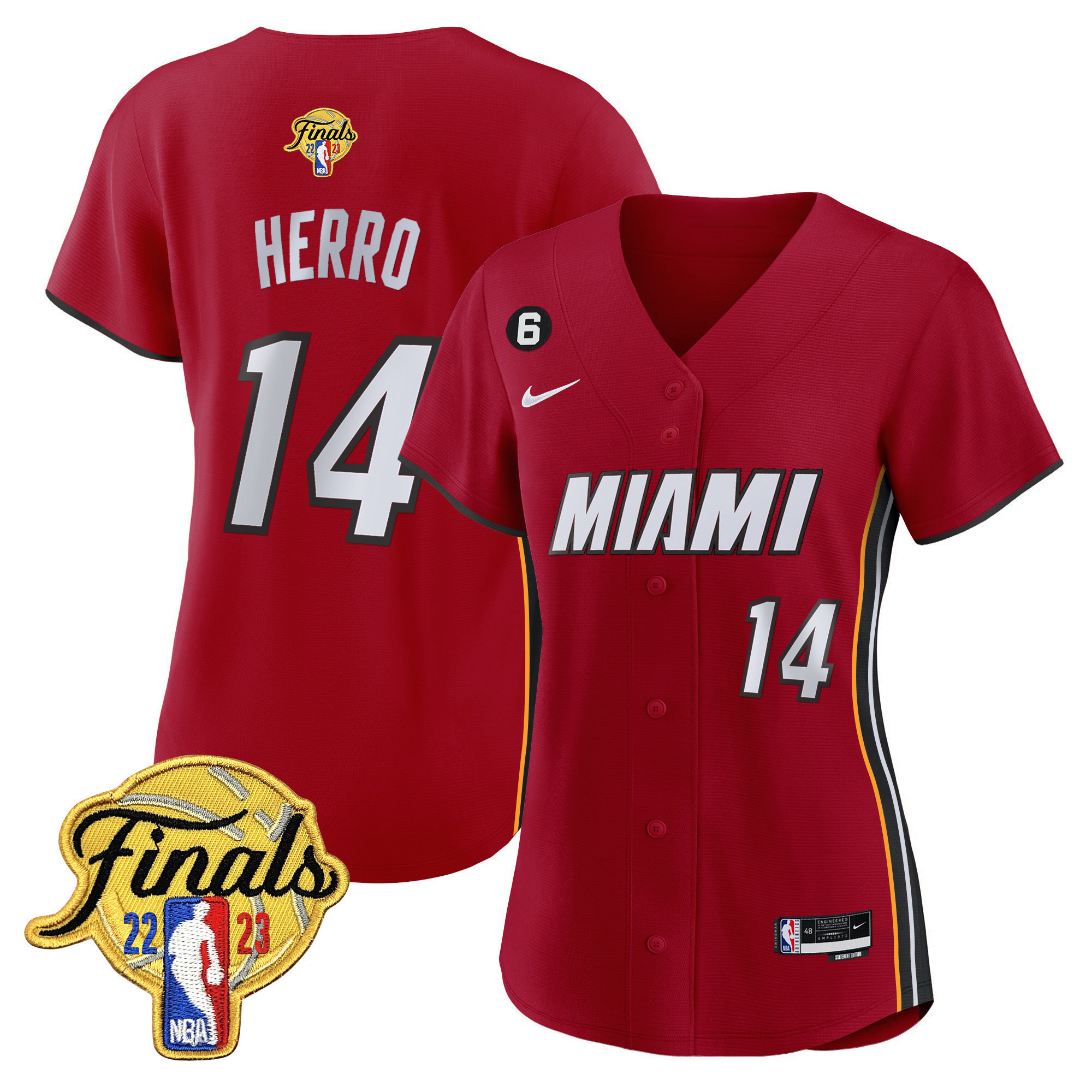 Tyler Herro Women's Miami Heat 2023 Finals Baseball Cool Base Statement Jersey - All Stitched