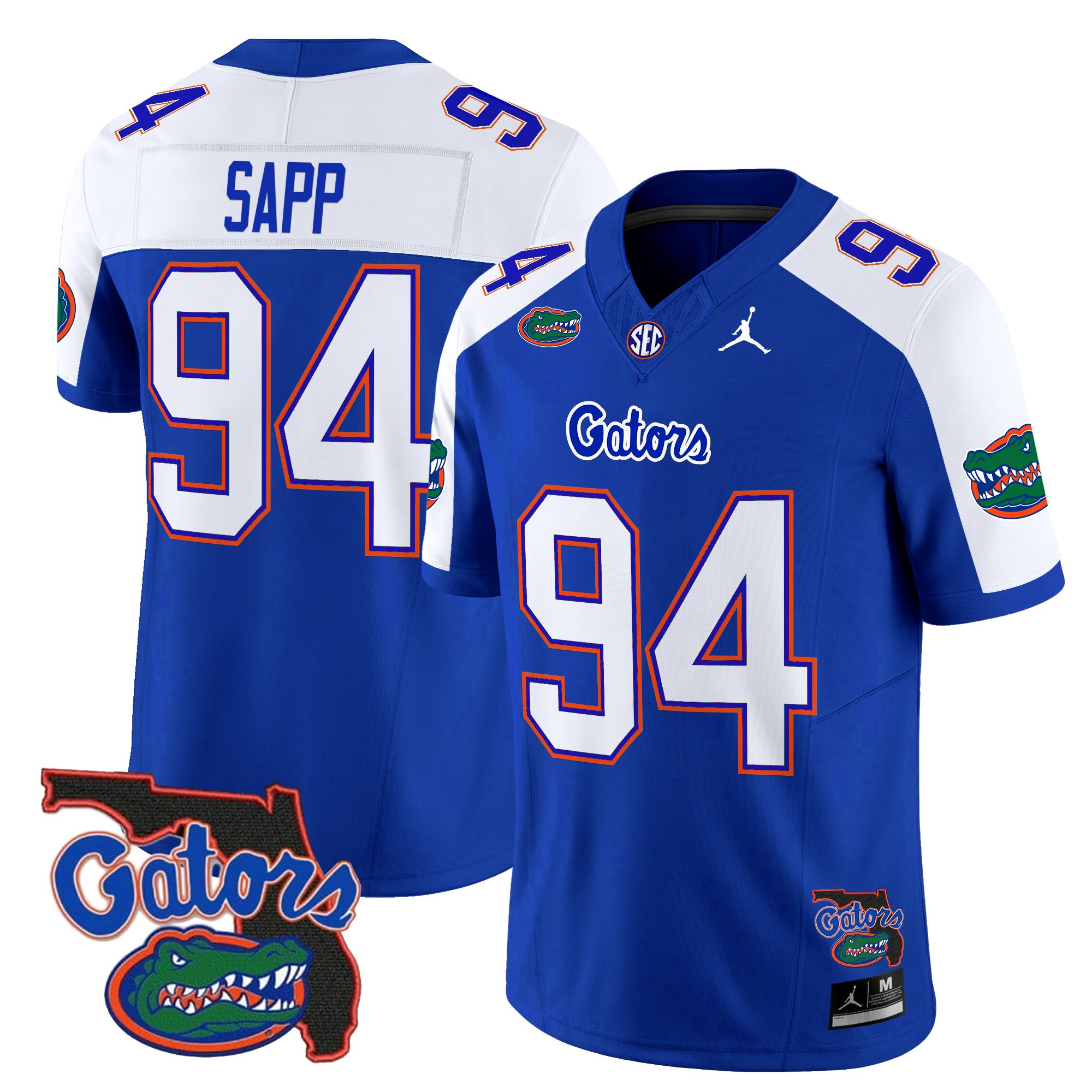 Tyreak?Sapp Men's Florida Gators 2025 Florida Patch Vapor Limited Royal Alternate Jersey - All Stitched
