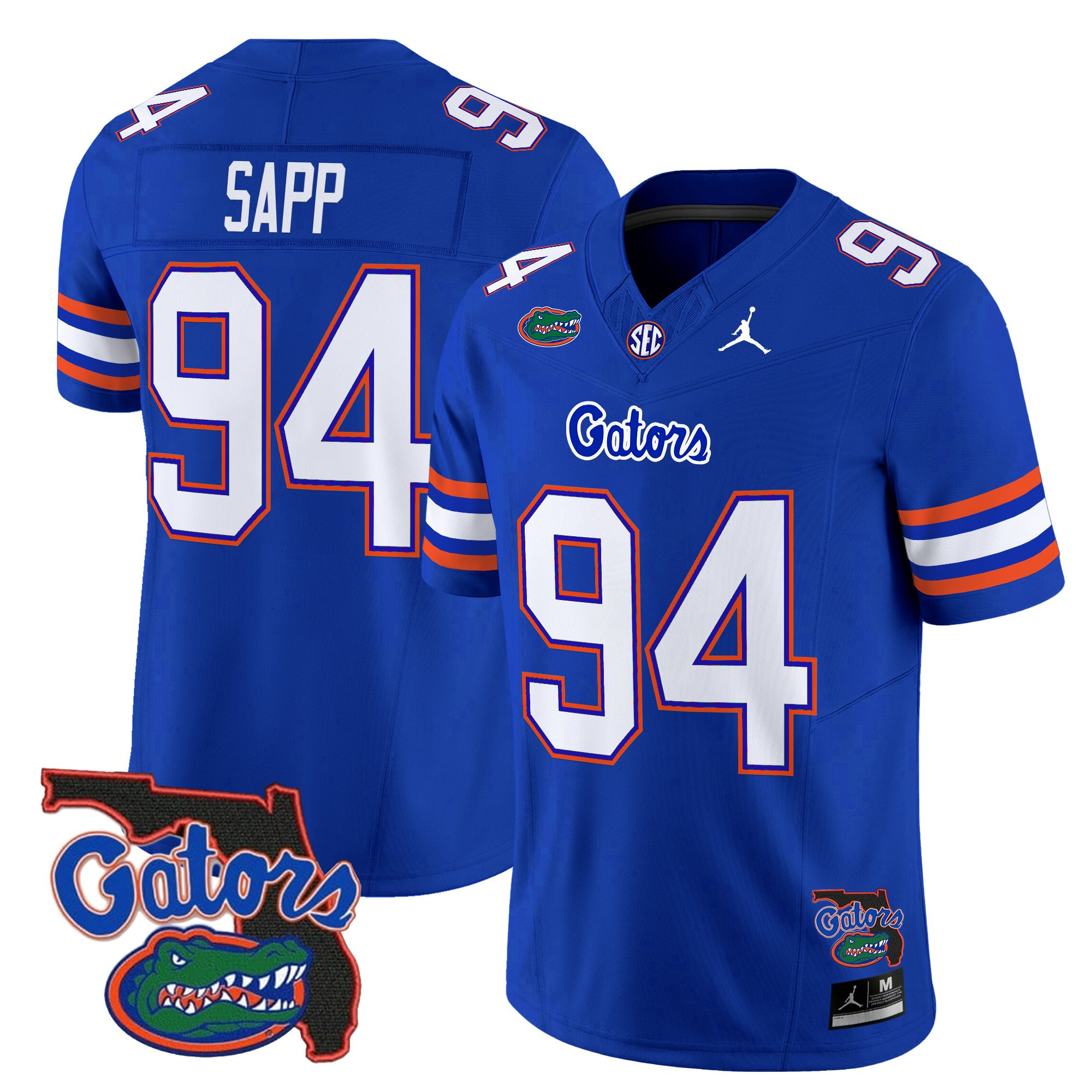 Tyreak?Sapp Men's Florida Gators 2025 Florida Patch Vapor Limited Royal Jersey - All Stitched