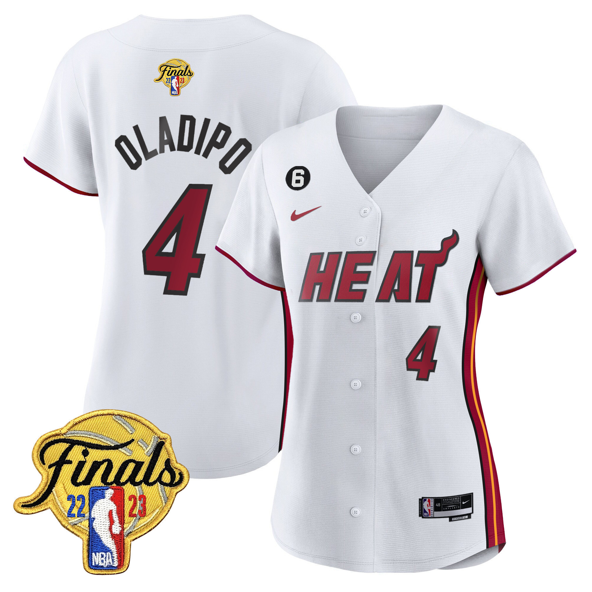Victor Oladipo Women's Miami Heat 2023 Finals Baseball Cool Base Association Jersey - All Stitched