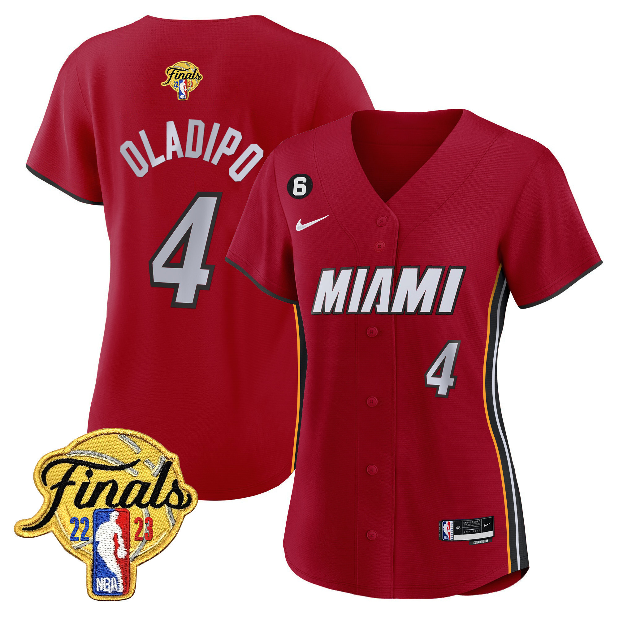 Victor Oladipo Women's Miami Heat 2023 Finals Baseball Cool Base Statement Jersey - All Stitched
