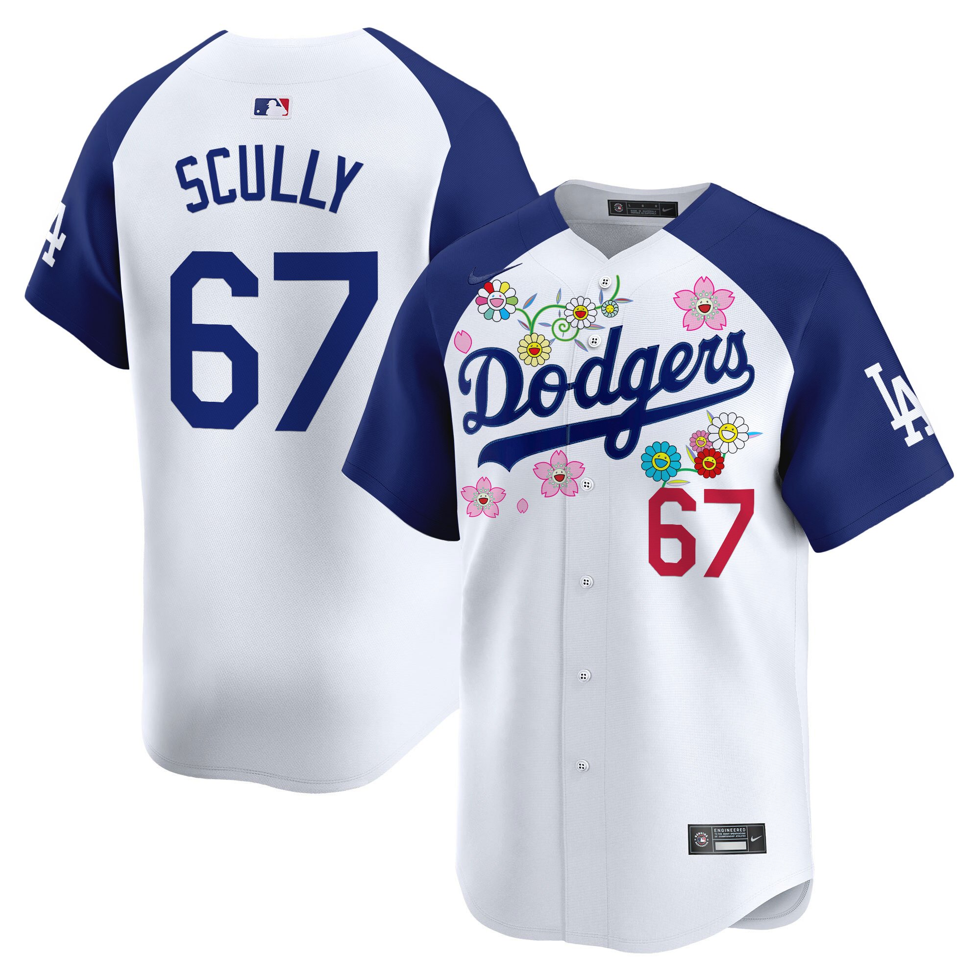 Vin Scully Men's Los Angeles Dodgers x Takashi Murakami 2025 Vapor Premier Limited Alternate Jersey - Stitched