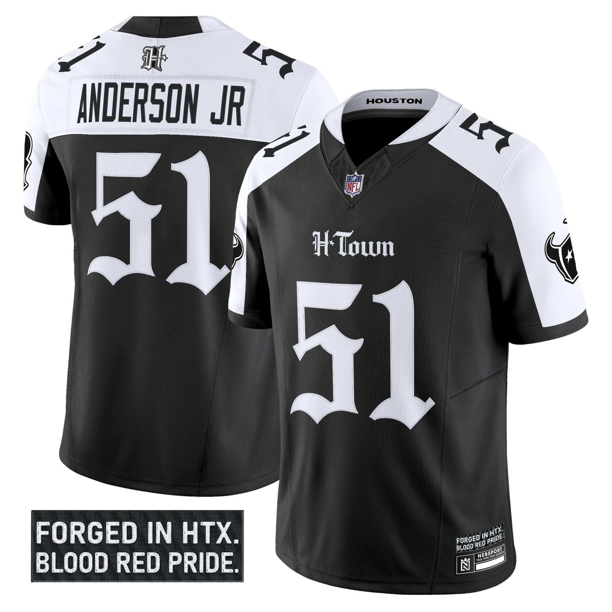 Will Anderson Jr. Men's Houston Texans Gothic Lone Star Shadows Edition Vapor Limited Alternate Jersey - All Stitched
