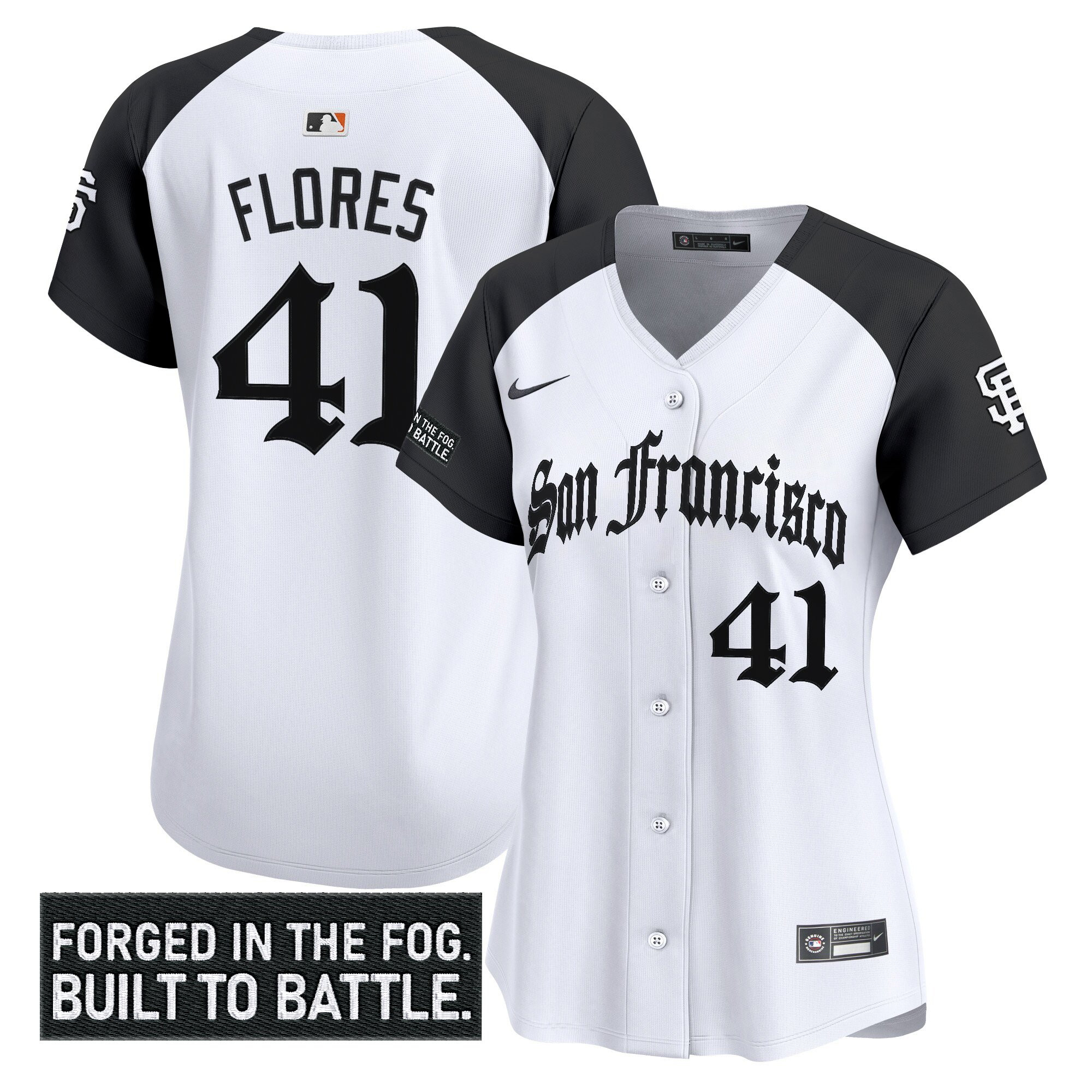Wilmer Flores Women's San Francisco Giants Gothic Fog Edition Vapor Premier Limited Alternate Jersey - All Stitched