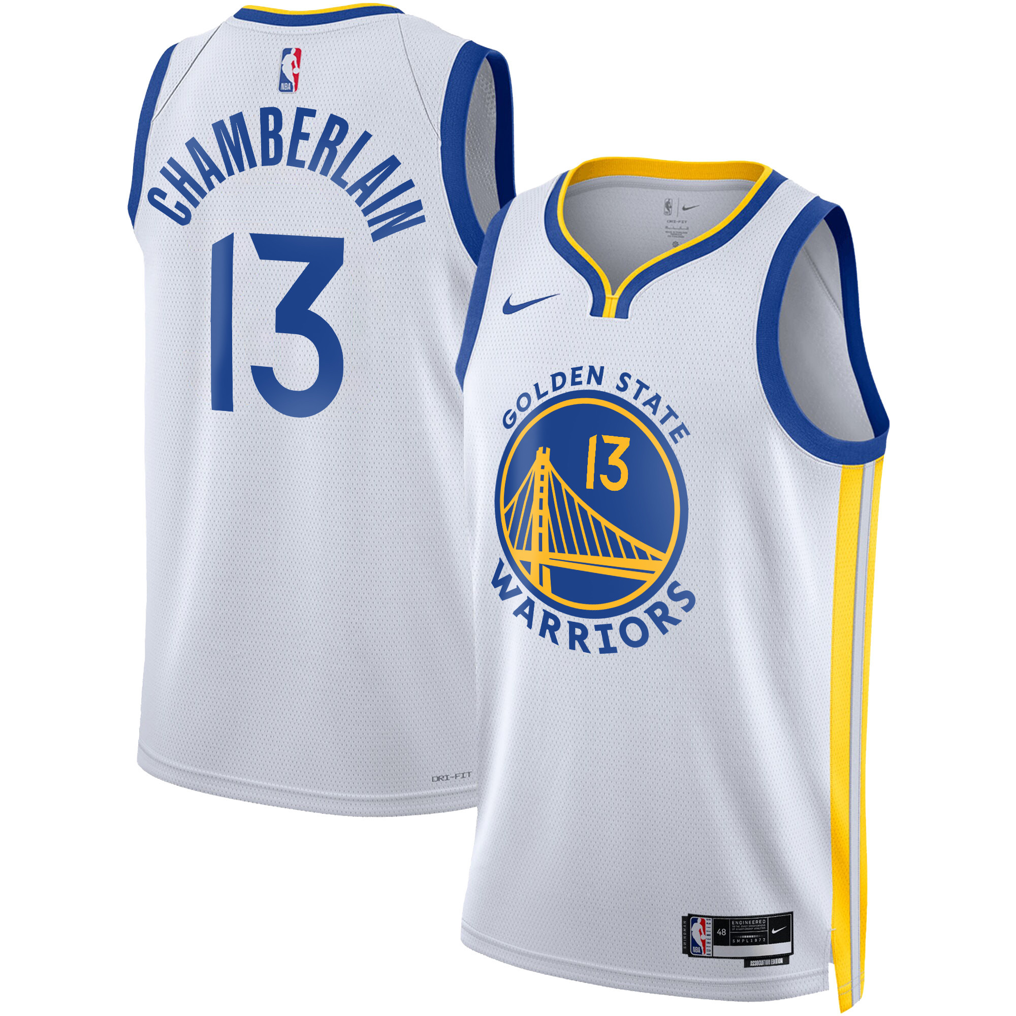 Wilt Chamberlain Men's Golden State Warriors 2025 Swingman Association Jersey - All Stitched