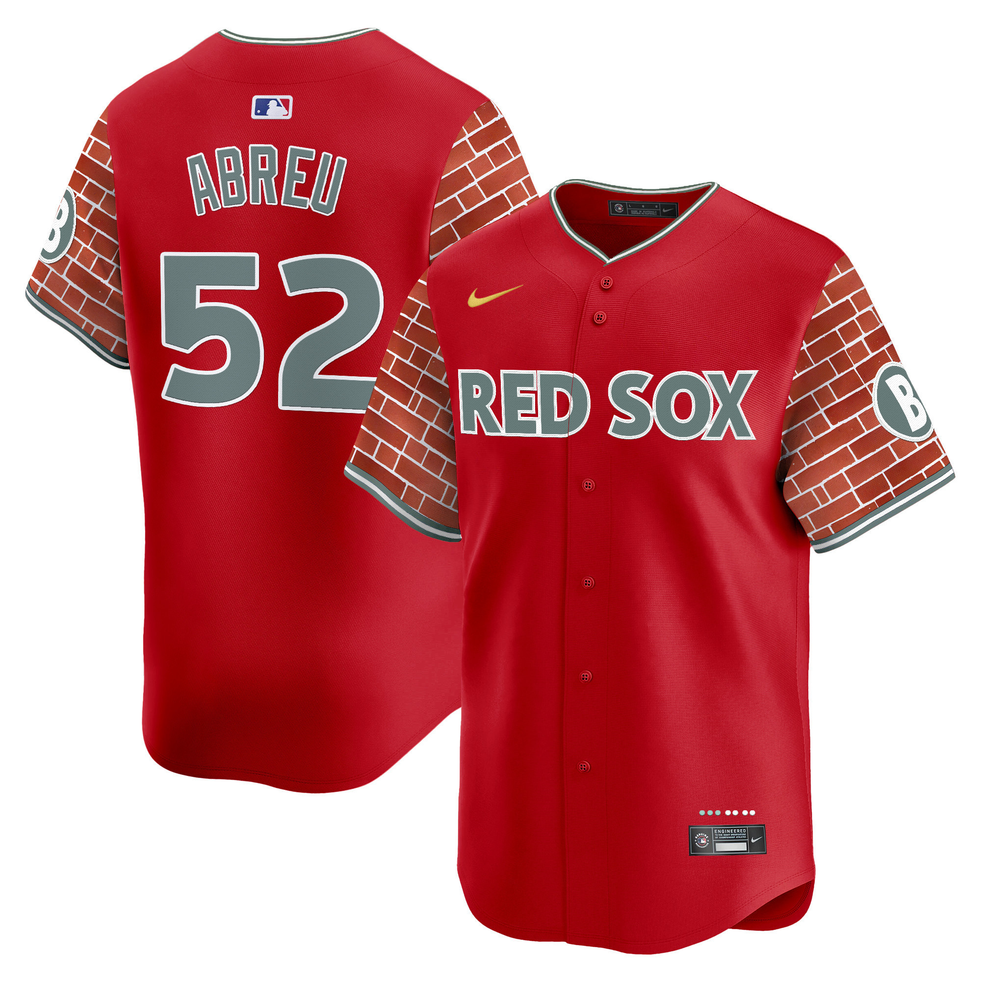 Wilyer Abreu Men's Boston Red Sox 2025 Fenway Red Brick Style Vapor Premier Limited Red Jersey - Stitched