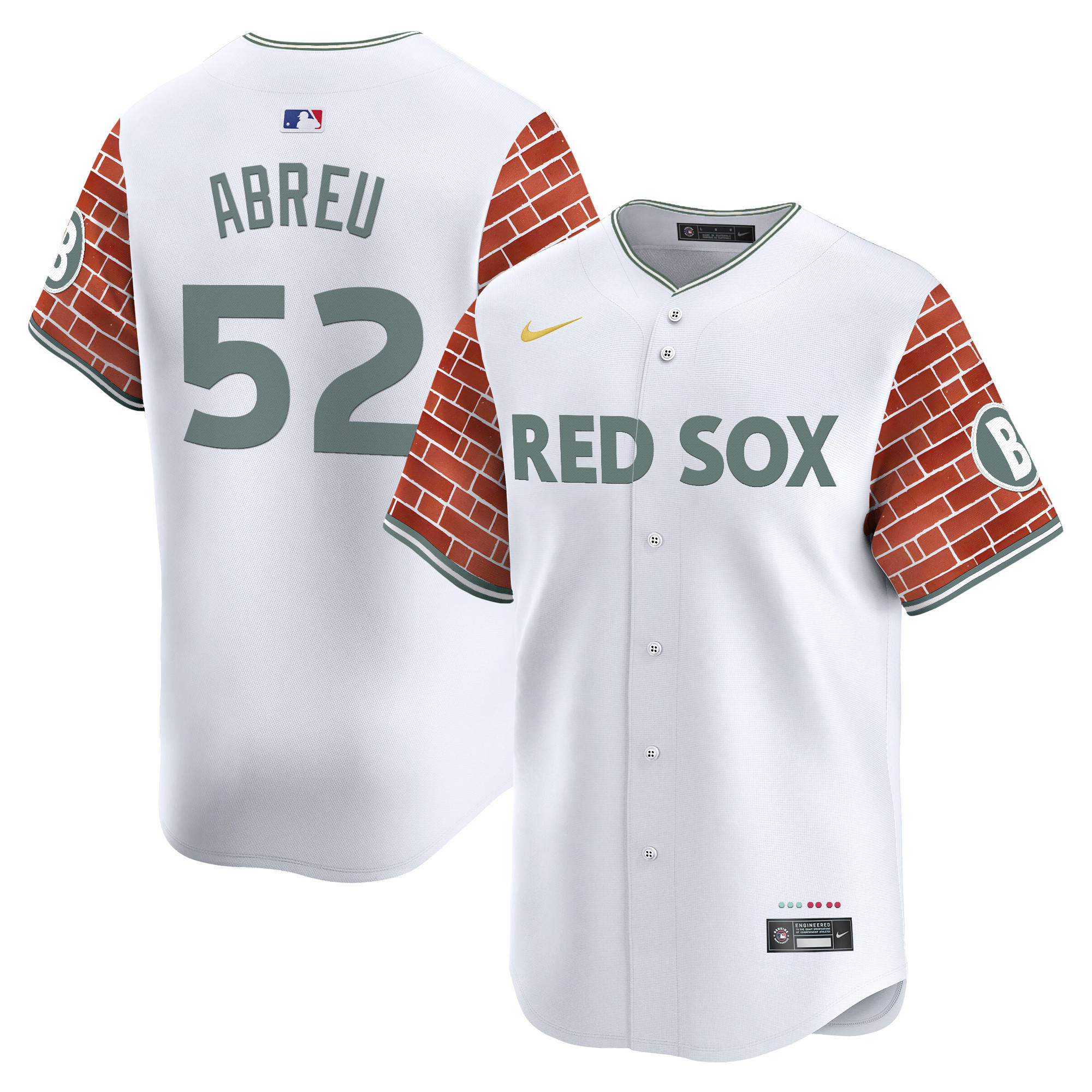 Wilyer Abreu Men's Boston Red Sox 2025 Fenway Red Brick Style Vapor Premier Limited White Jersey - Stitched