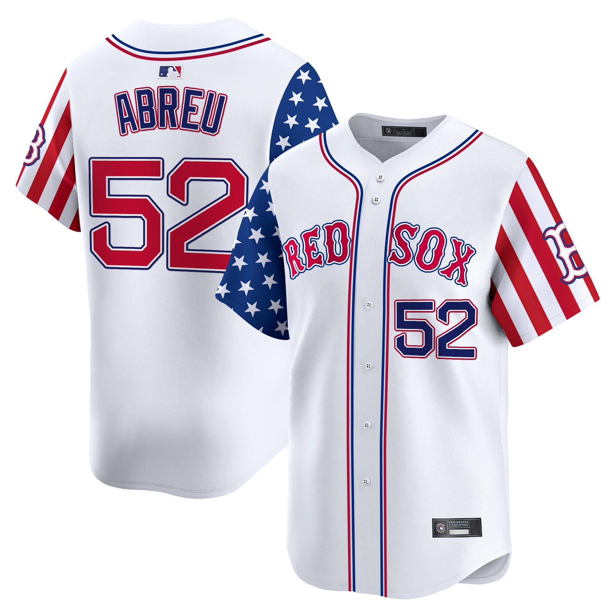 Wilyer Abreu Men's Boston Red Sox 2025 Memorial Day Vapor Premier Limited White Jersey - All Stitched