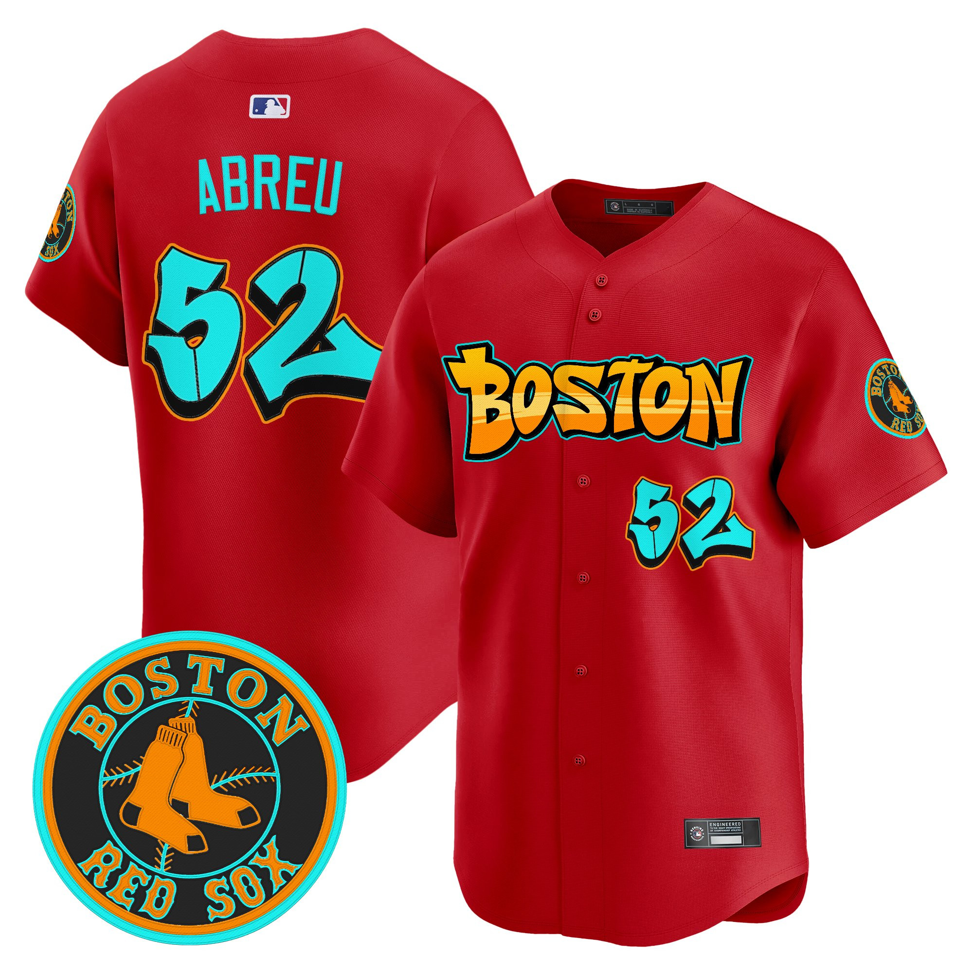 Wilyer Abreu Men's Boston Red Sox 'Graffiti Streetstyle Edition Vapor Premier Limited Red Jersey - All Stitched