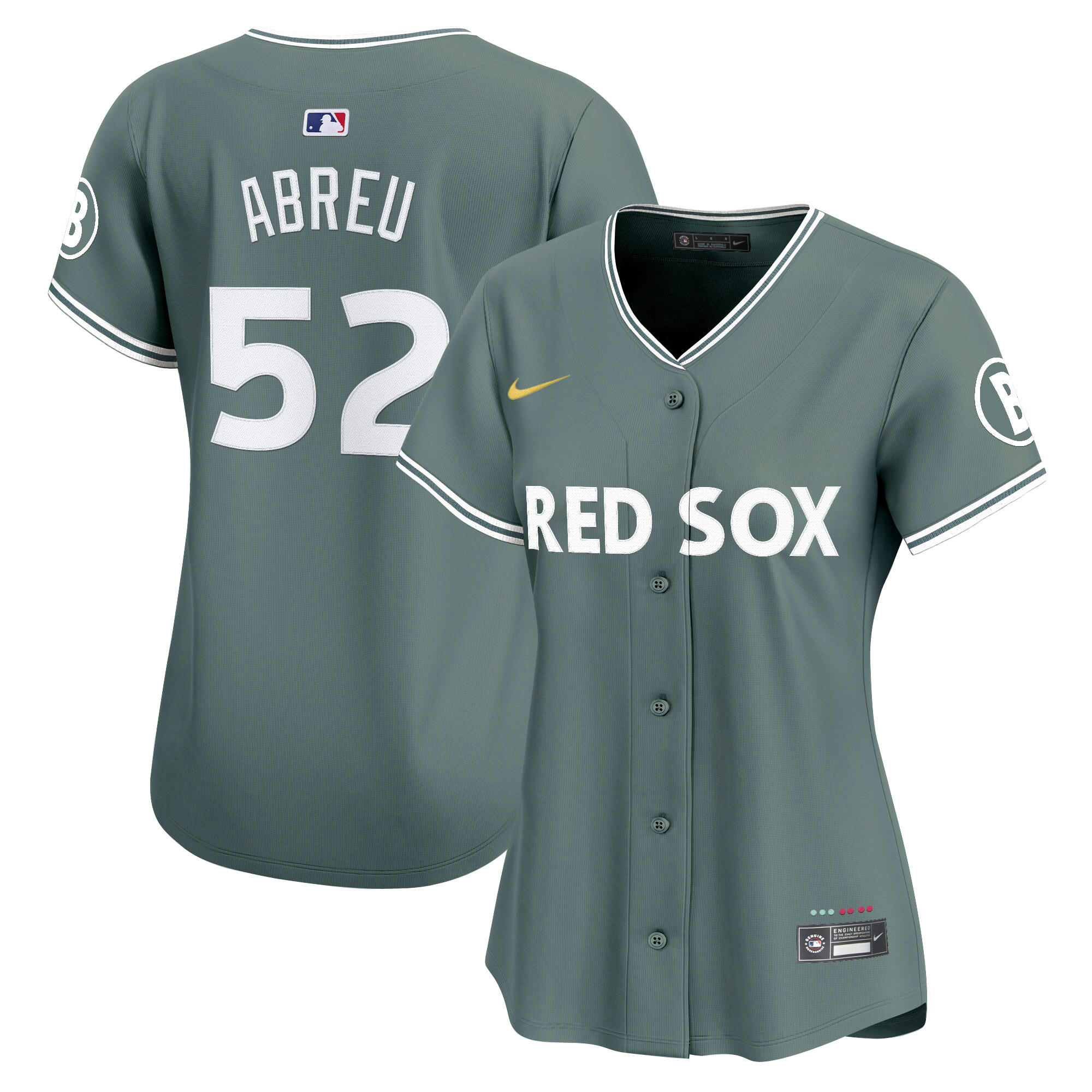 Wilyer Abreu Women's Boston Red Sox 2025 City Connect Vapor Premier Limited Green Jersey - All Stitched