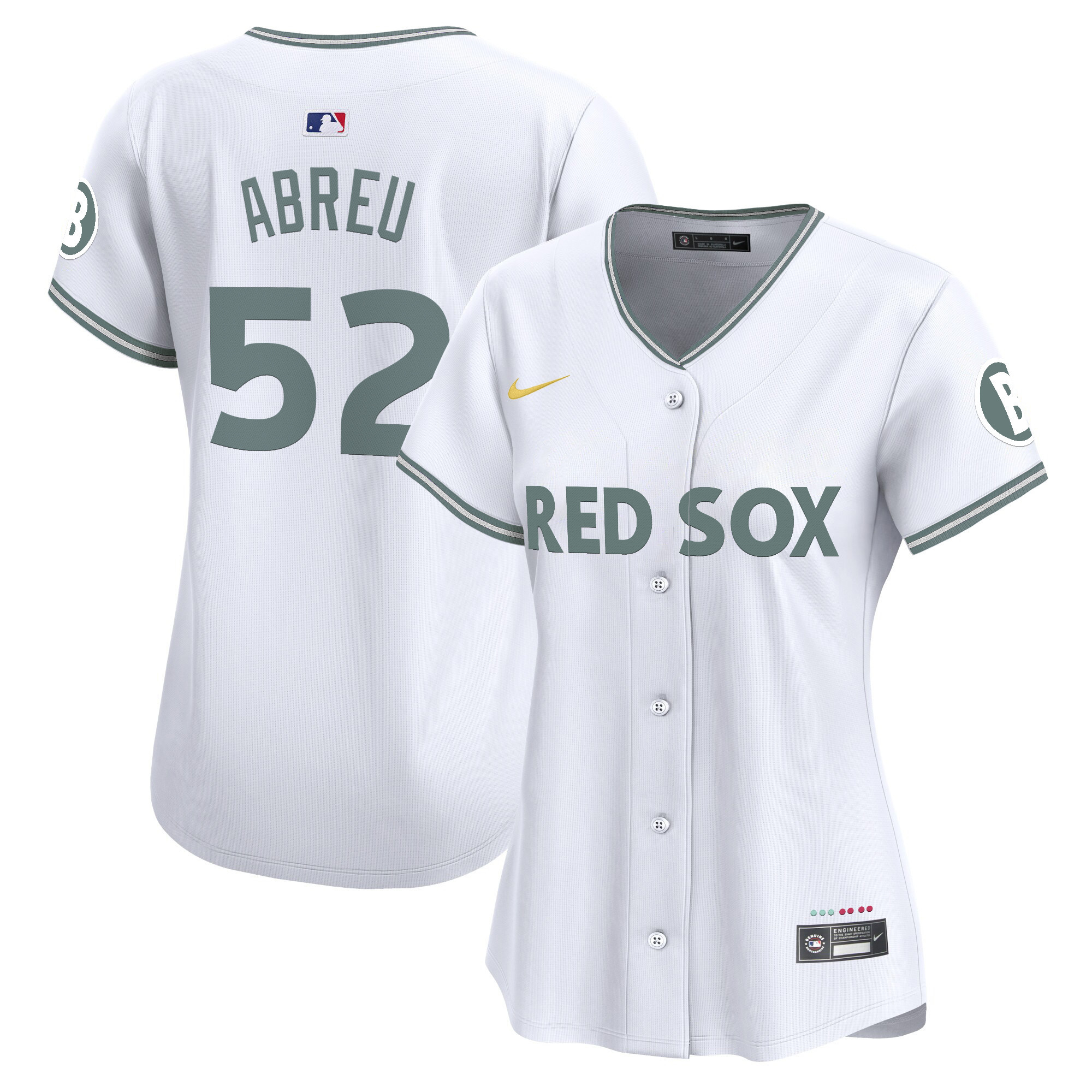 Wilyer Abreu Women's Boston Red Sox 2025 City Connect Vapor Premier Limited White Jersey - All Stitched