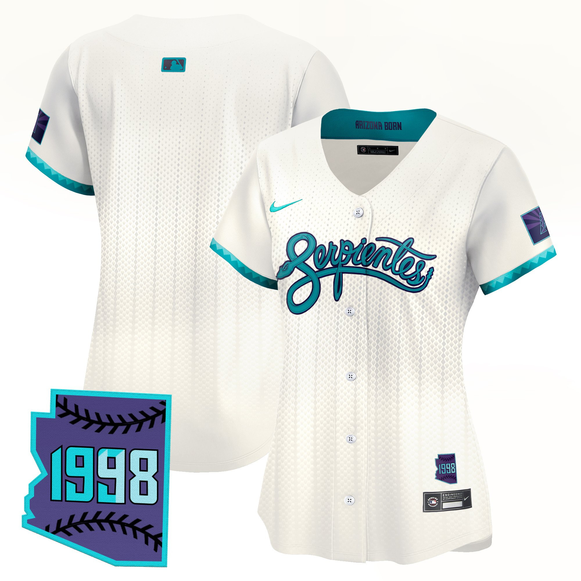 Women's Arizona Diamondbacks 2025 City Connect Vapor Premier Limited Cream Jersey V2 - Stitched
