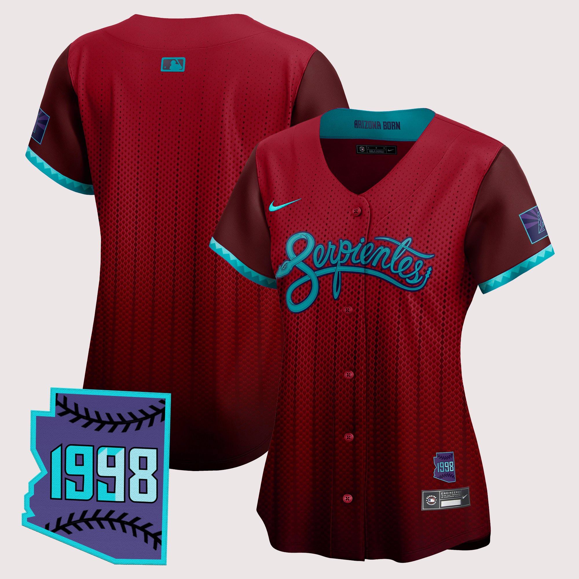 Women's Arizona Diamondbacks 2025 City Connect Vapor Premier Limited Red Jersey V2 - Stitched