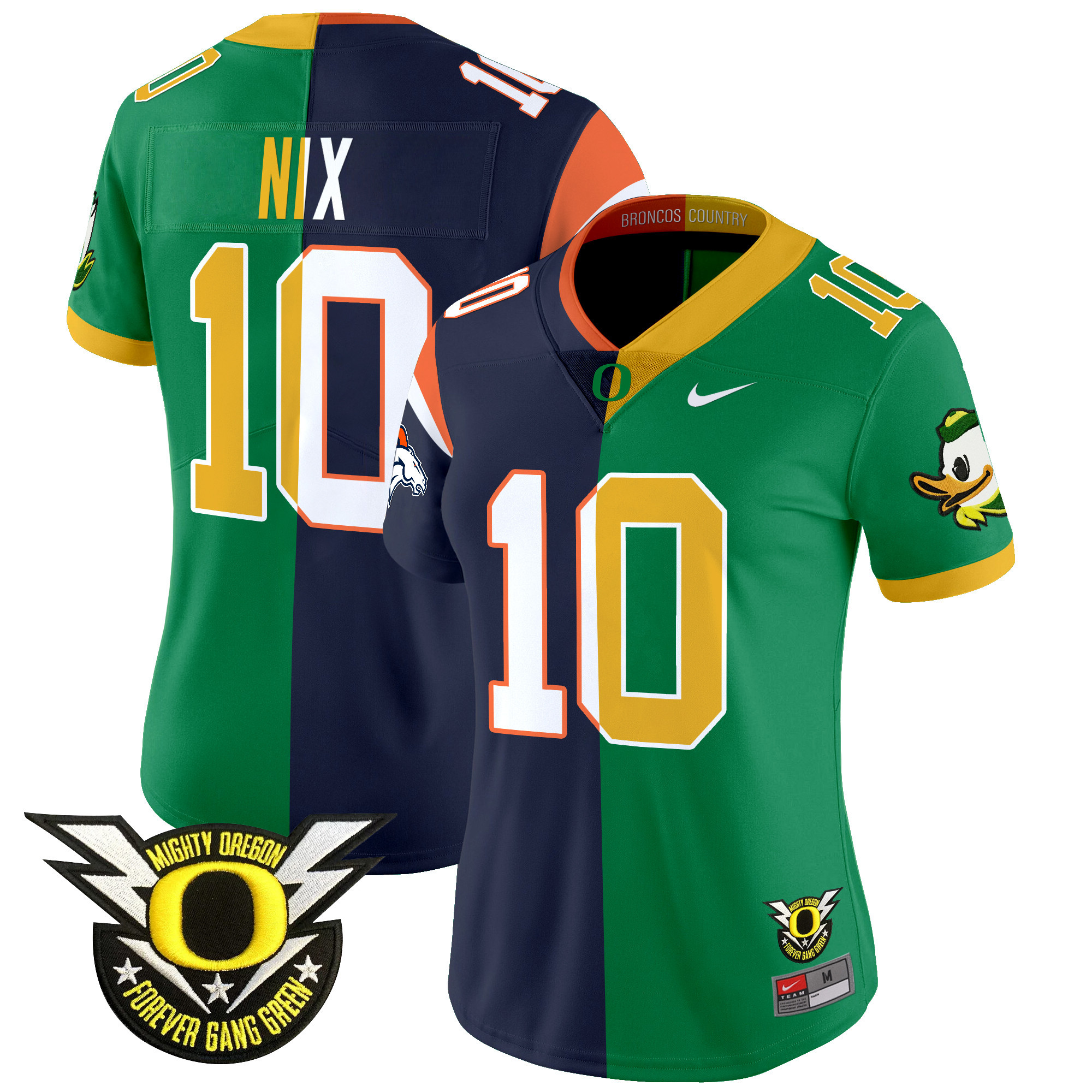 Women's Bo Nix Oregon Ducks Split Vapor Limited Jersey - All Stitched