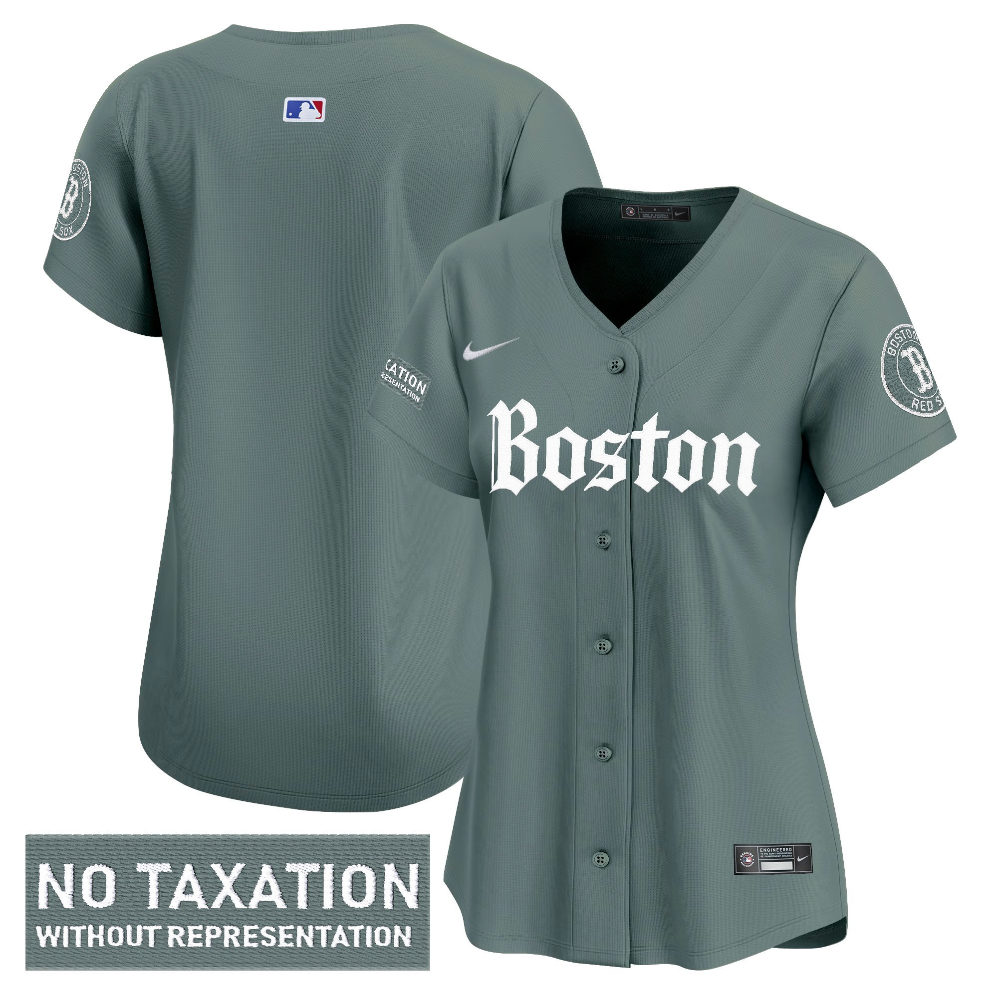 Women's Boston Red Sox Retro Newspaper Edition Vapor Premier Limited Green Monster Jersey - All Stitched