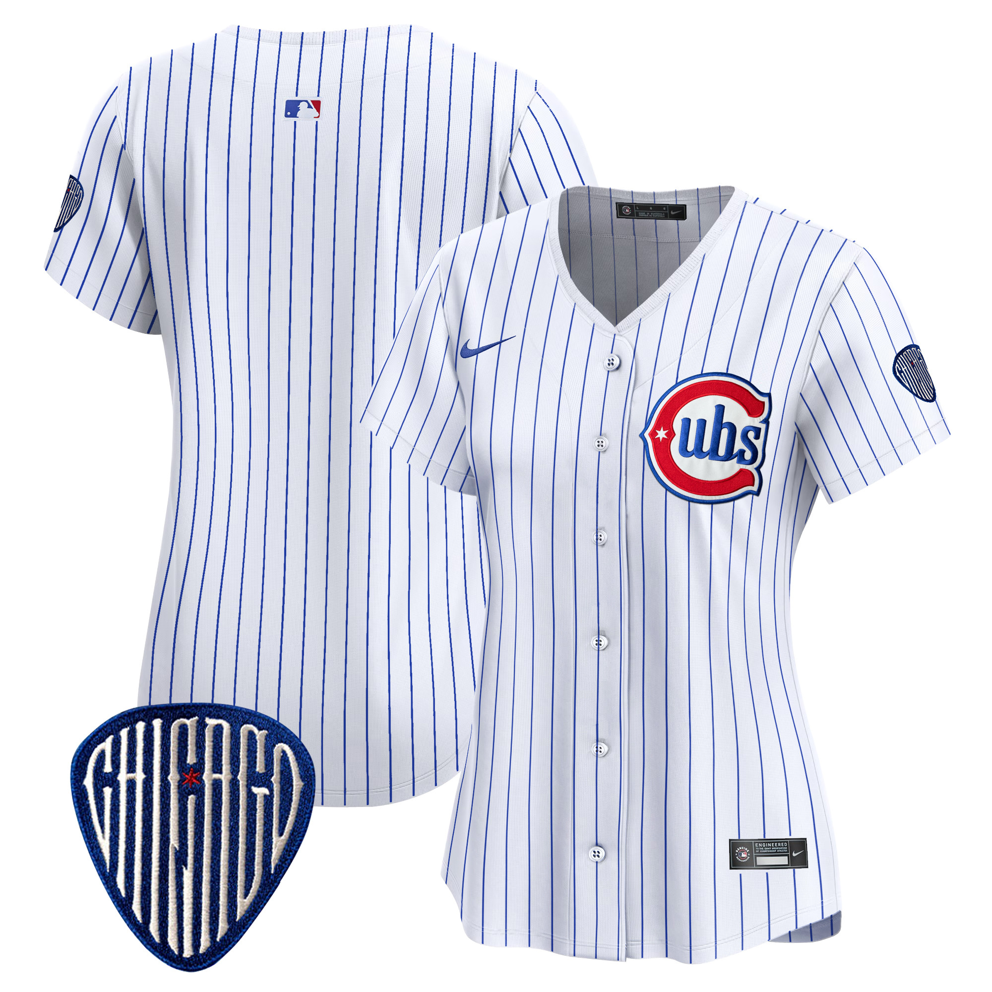 Women's Chicago Cubs Blue Alternate Vapor Premier Limited Pinstripe Jersey - All Stitched
