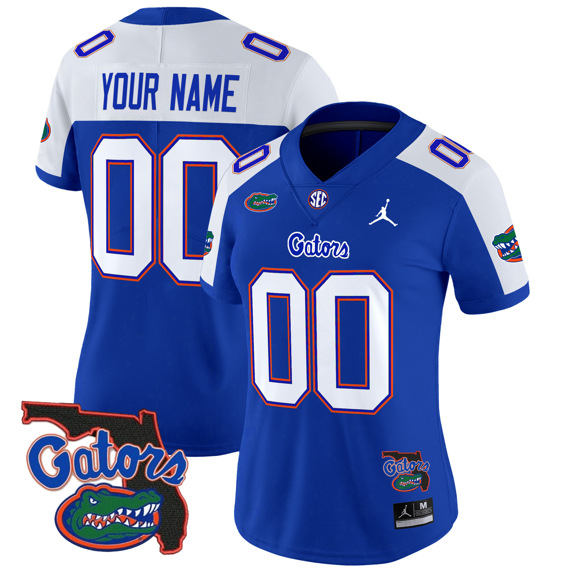 Women's Florida Gators 2025 Florida Patch Vapor Limited Custom Royal Alternate Jersey - All Stitched