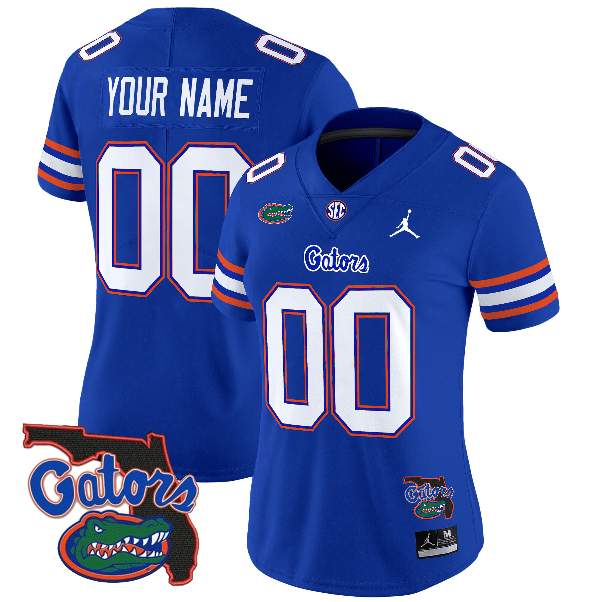 Women's Florida Gators 2025 Florida Patch Vapor Limited Custom Royal Jersey - All Stitched
