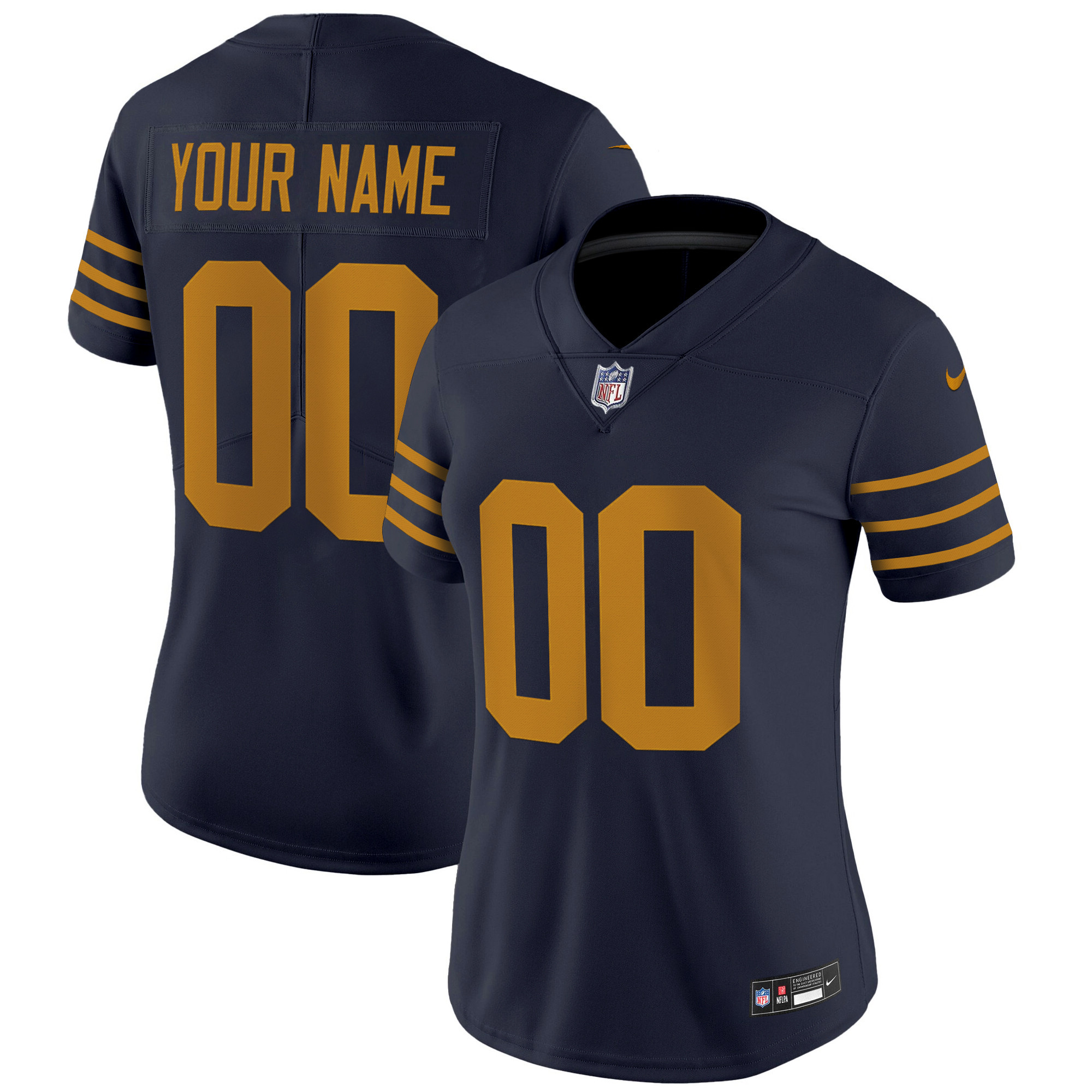 Women's Green Bay Packers The 1923 Classic Vapor Limited Custom Navy Jersey - All Stitched