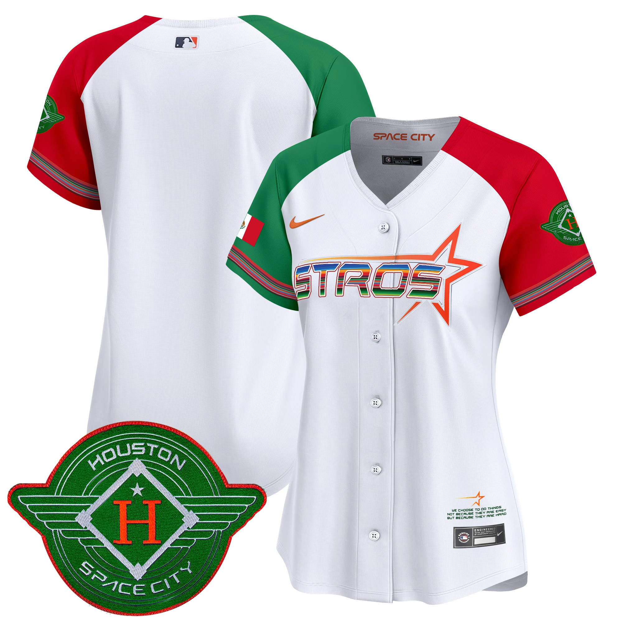 Women's Houston Astros 2025 City Connect Mexico Vapor Premier Limited Alternate Jersey - All Stitched