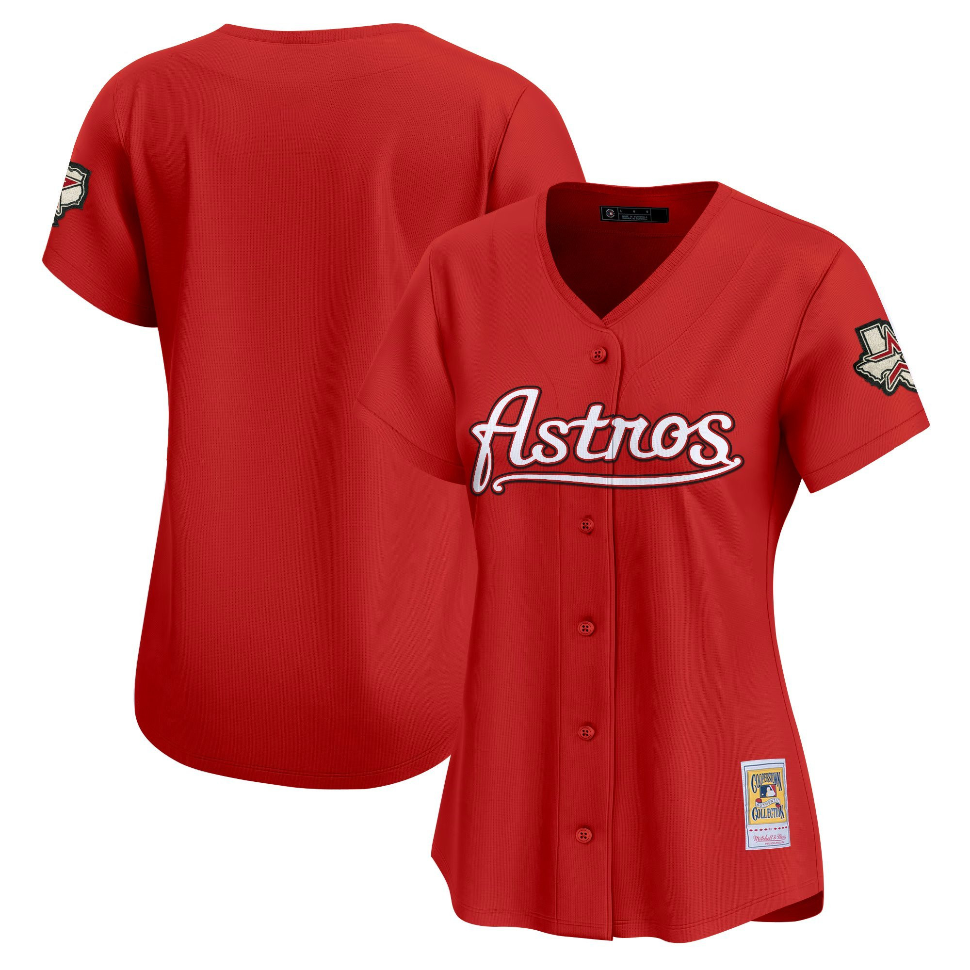 Women's Houston Astros Throwback Vapor Premier Limited Brick Red Jersey - All Stitched