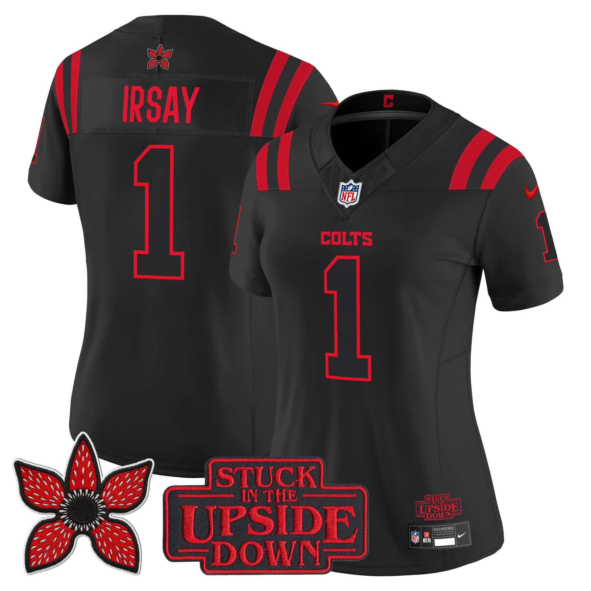 Women's Indianapolis Colts Stranger Things Edition Vapor Limited Jim Irsay Jersey - All Stitched