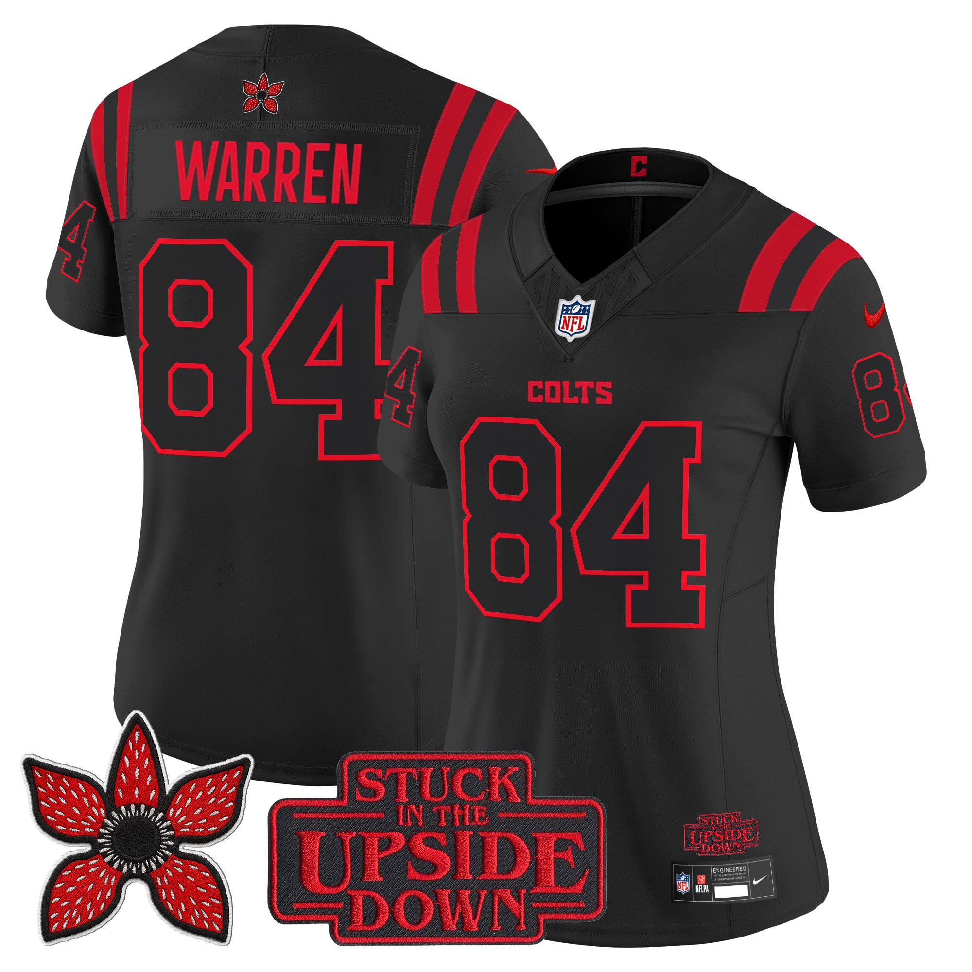 Women's Indianapolis Colts Stranger Things Edition Vapor Limited Tyler Warren Jersey - All Stitched