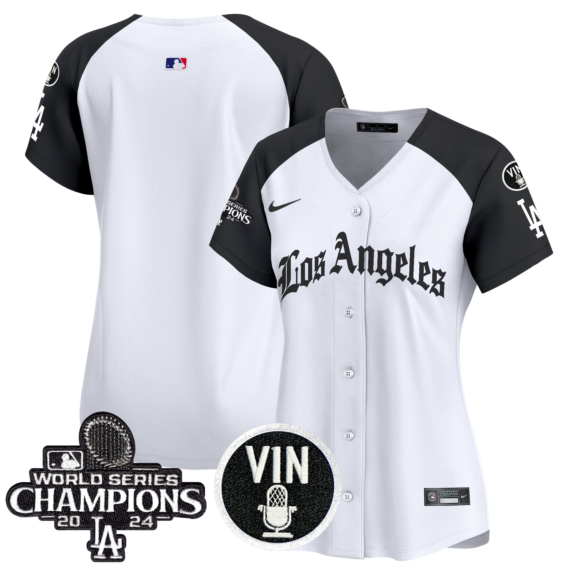 Women's Los Angeles Dodgers 2025 LA Gothic Style Vapor Premier Limited Alternate Jersey - All Stitched