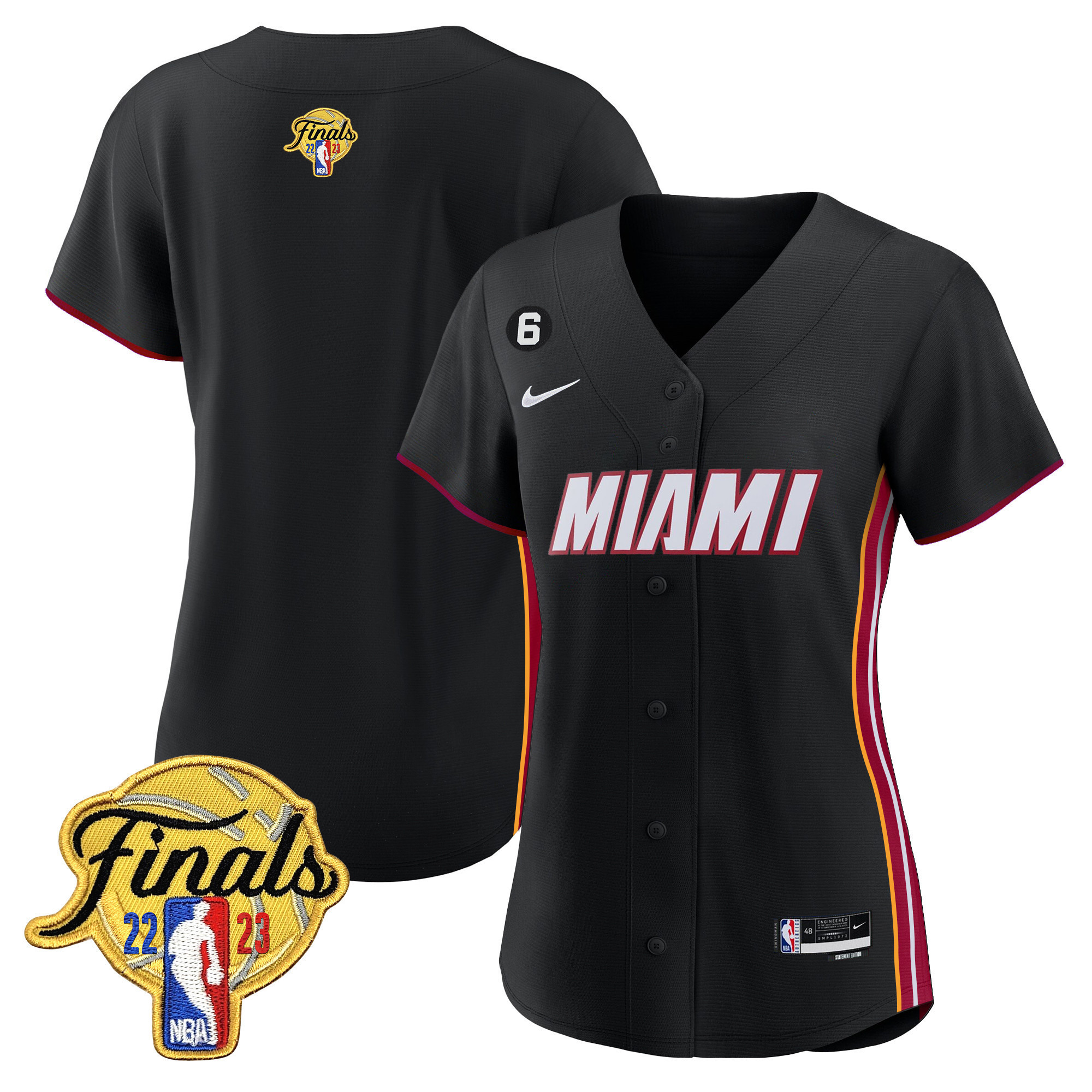 Women's Miami Heat 2023 Finals Baseball Cool Base Icon Jersey - All Stitched