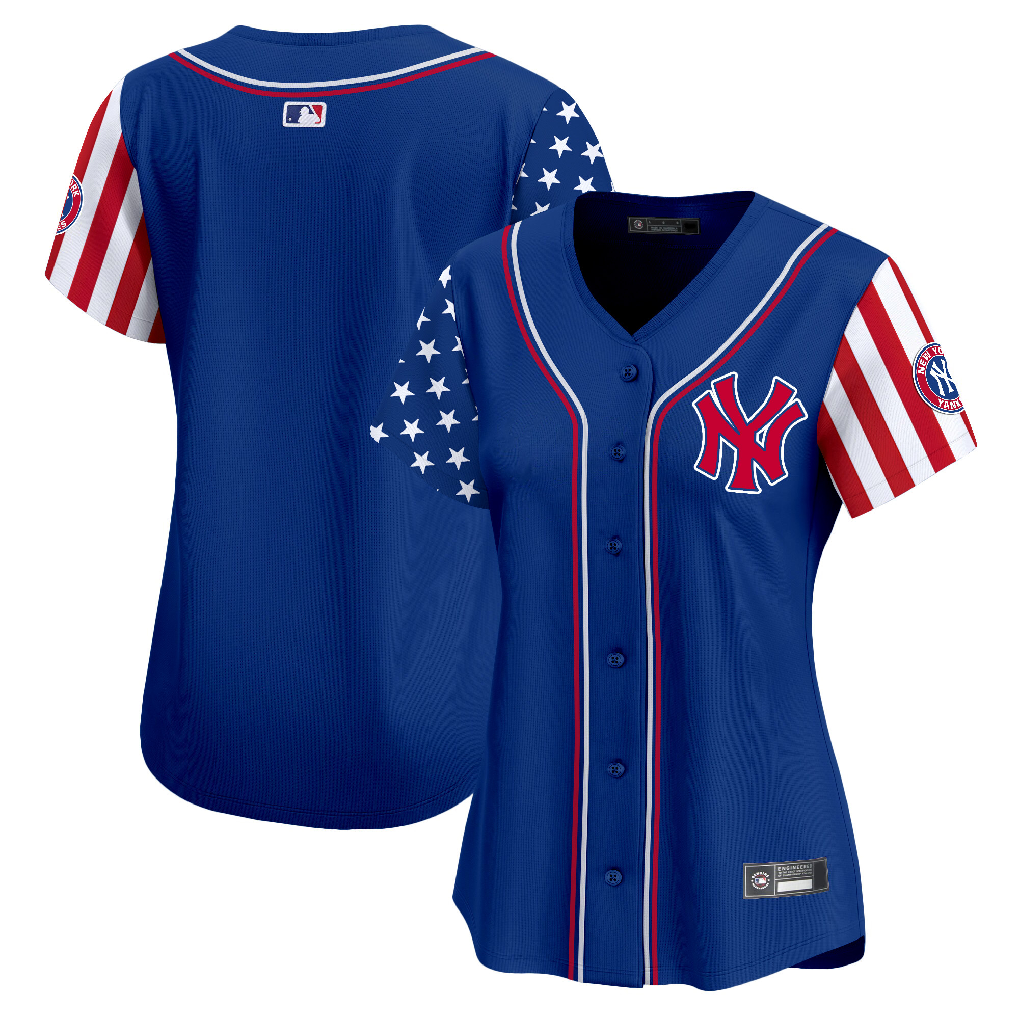 Women's New York Yankees 2025 Independence Day Vapor Premier Limited Royal Jersey - All Stitched