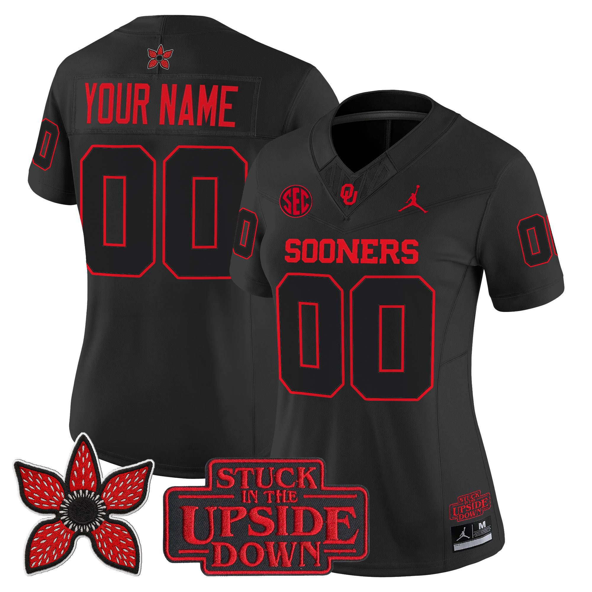 Women's Oklahoma Sooners Stranger Things Edition Vapor Limited Custom Jersey - All Stitched