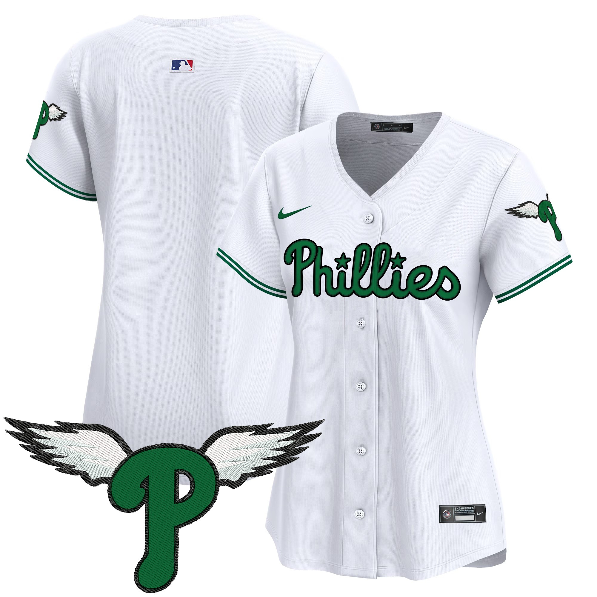 Women's Philadelphia Phillies 2025 Vapor Premier Limited White Jersey - All Stitched