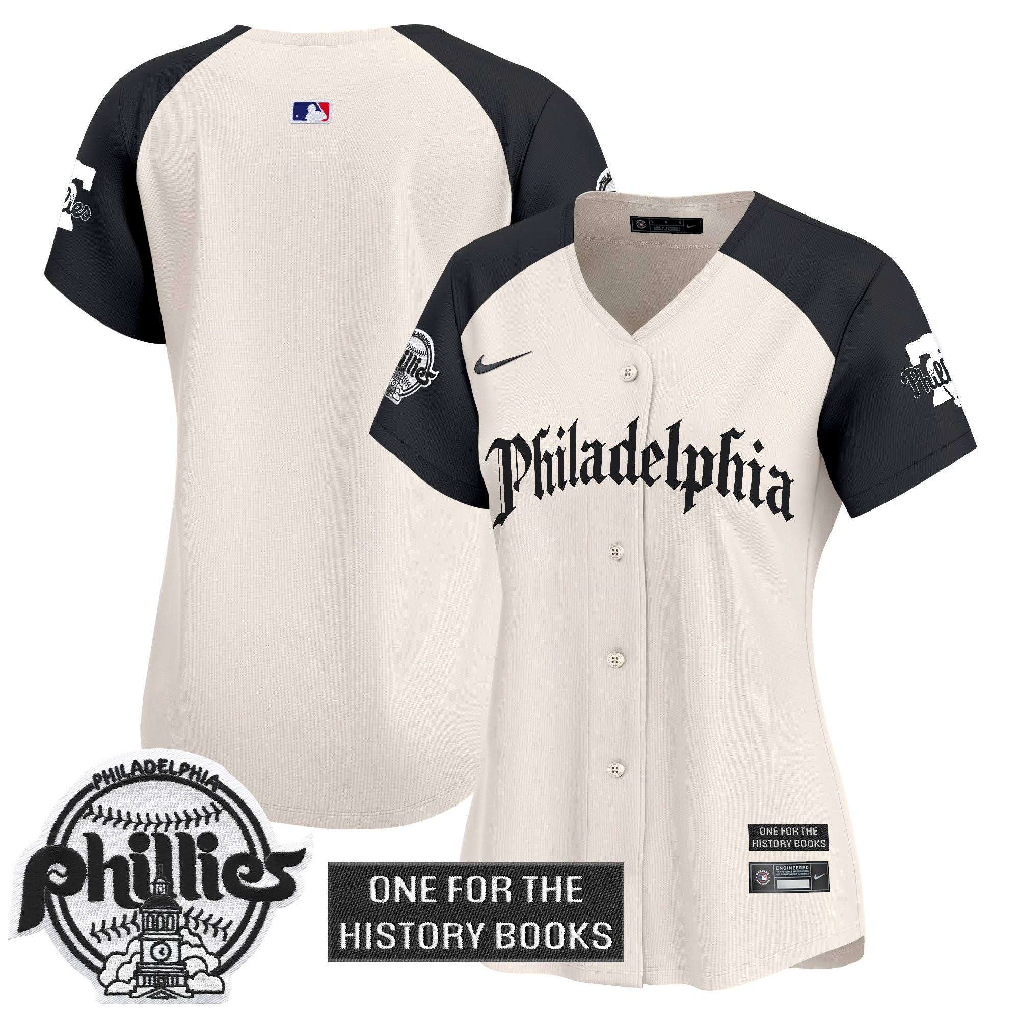 Women's Philadelphia Phillies Retro Newspaper Edition Vapor Premier Limited Alternate Jersey - All Stitched