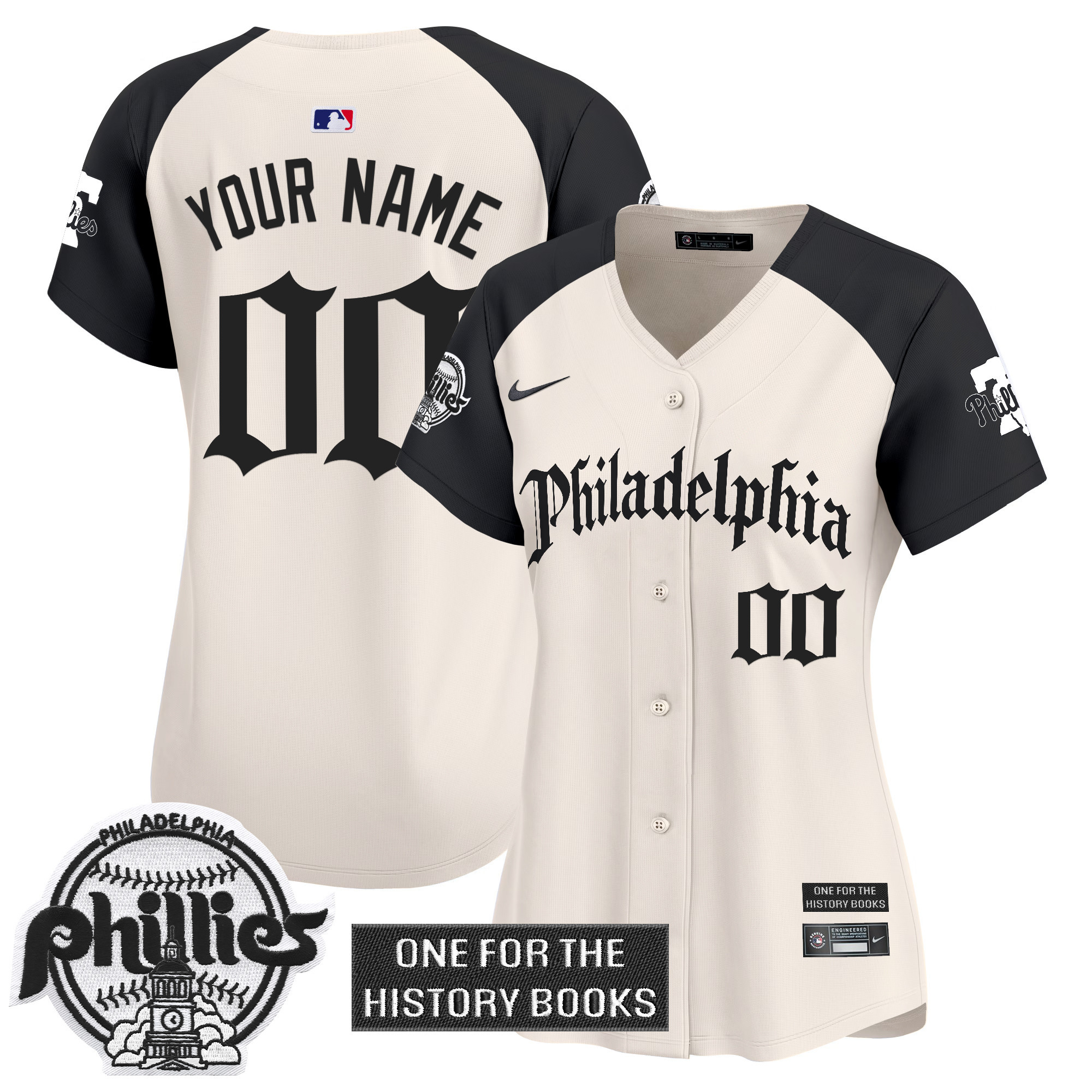 Women's Philadelphia Phillies Retro Newspaper Edition Vapor Premier Limited Custom Alternate Jersey - All Stitched