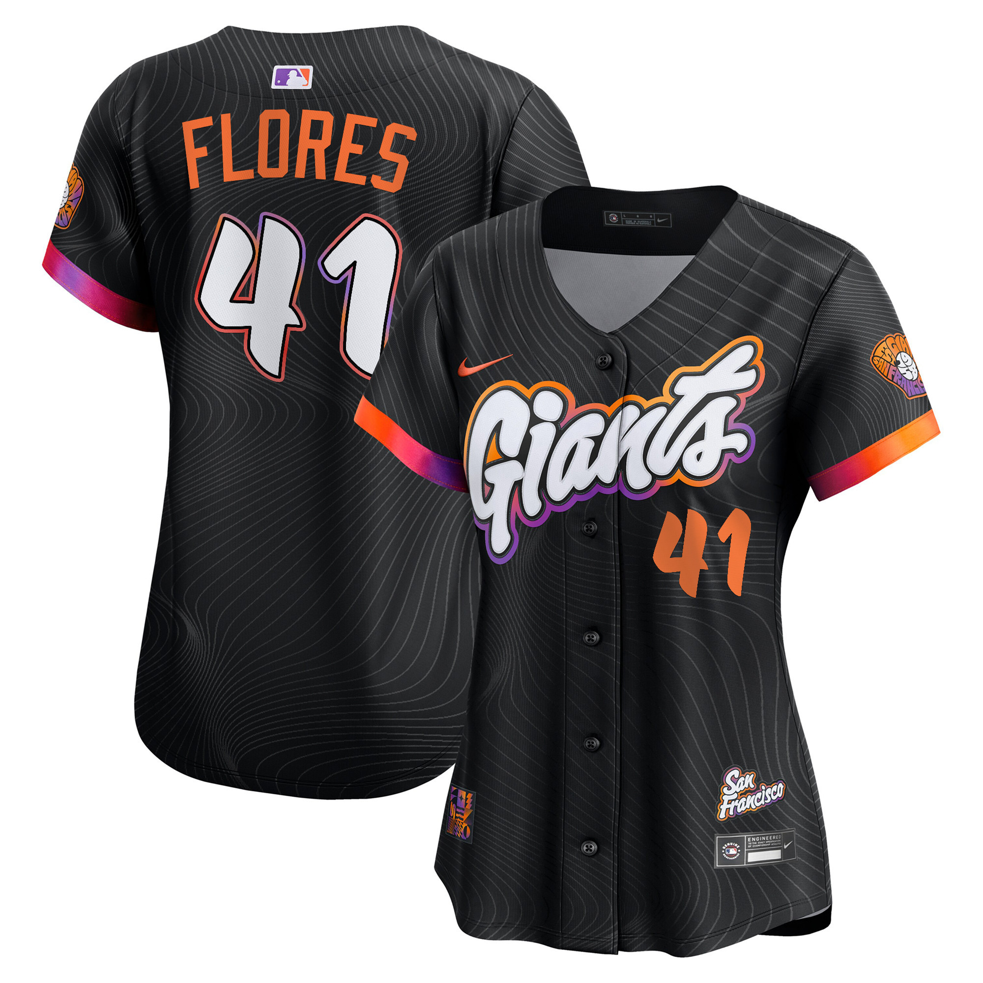 Women's Wilmer Flores San Francisco Giants 2025 City Connect Vapor Premier Limited Jersey - All Stitched