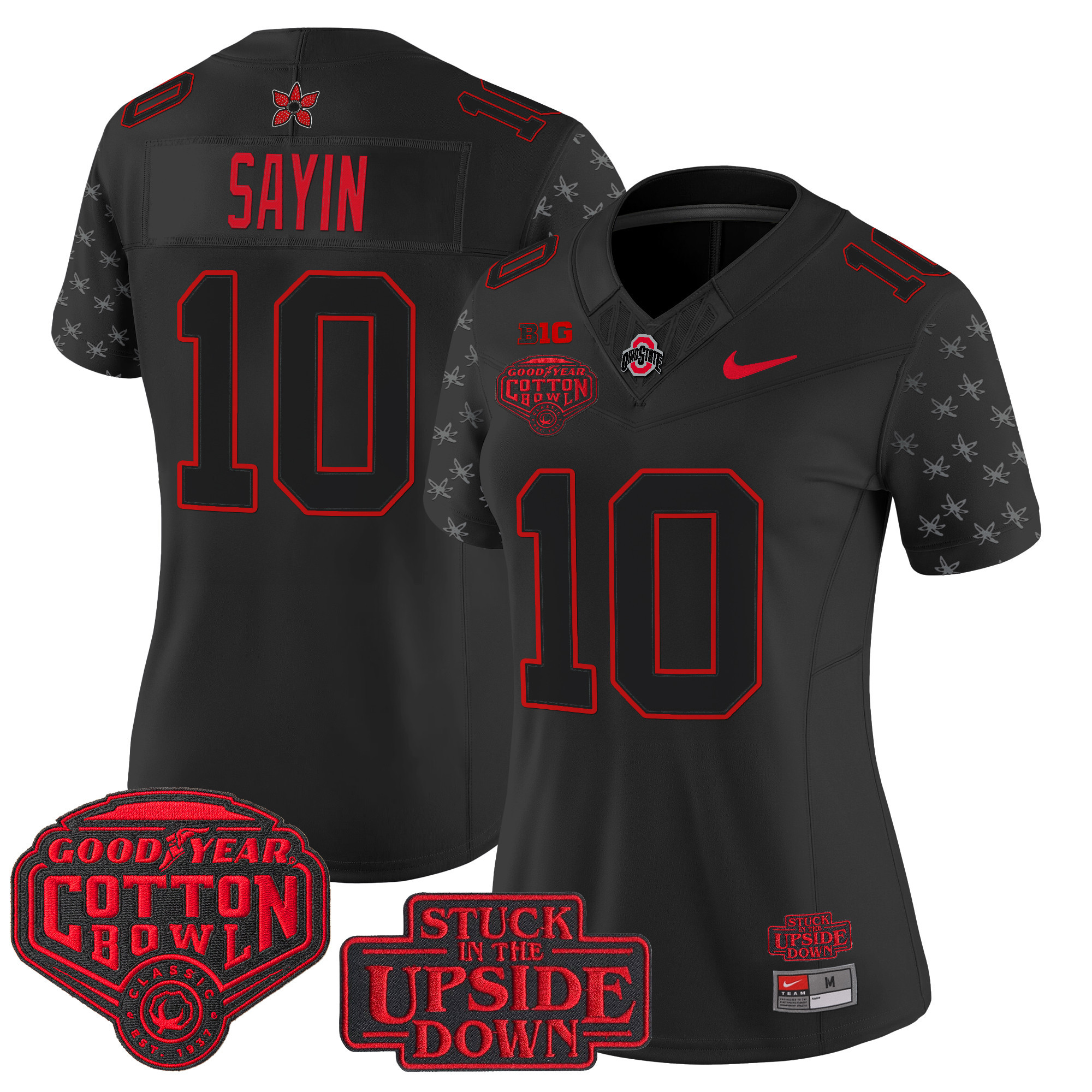 Women's Women's Ohio State Buckeyes Stranger Things Edition Vapor Limited Julian Sayin Jersey - 2025 Cotton Bowl Patch - All Stitched