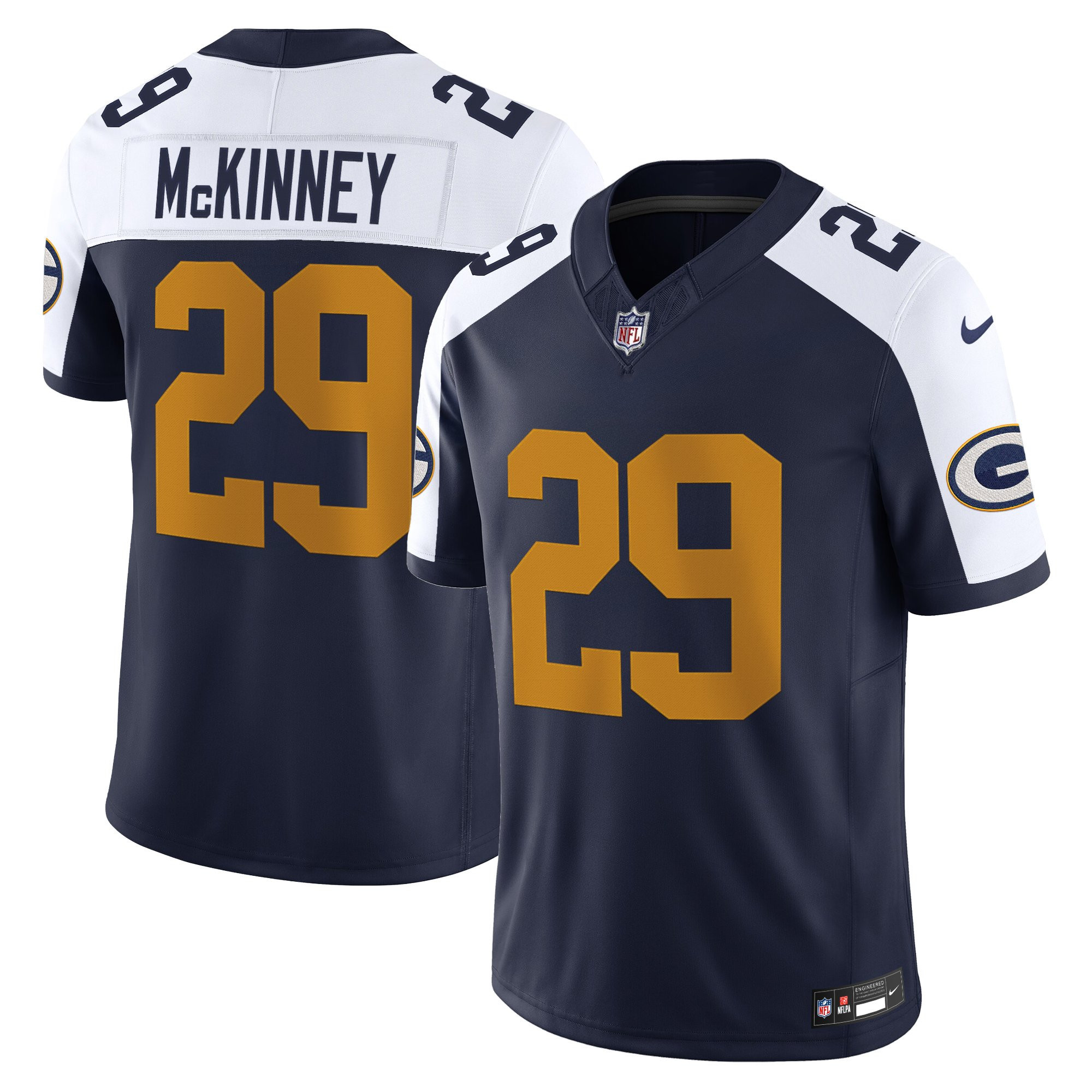 Xavier McKinney Men's Green Bay Packers The 1923 Classic Vapor Limited Navy Alternate Jersey - All Stitched
