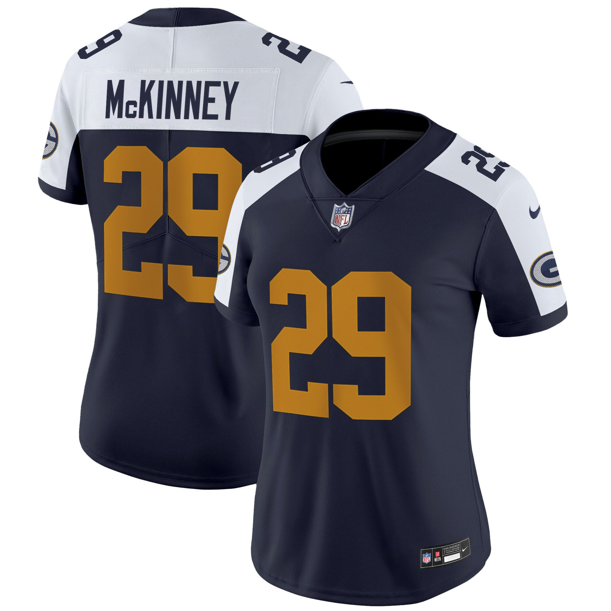 Xavier McKinney Women's Green Bay Packers The 1923 Classic Vapor Limited Navy Alternate Jersey - All Stitched