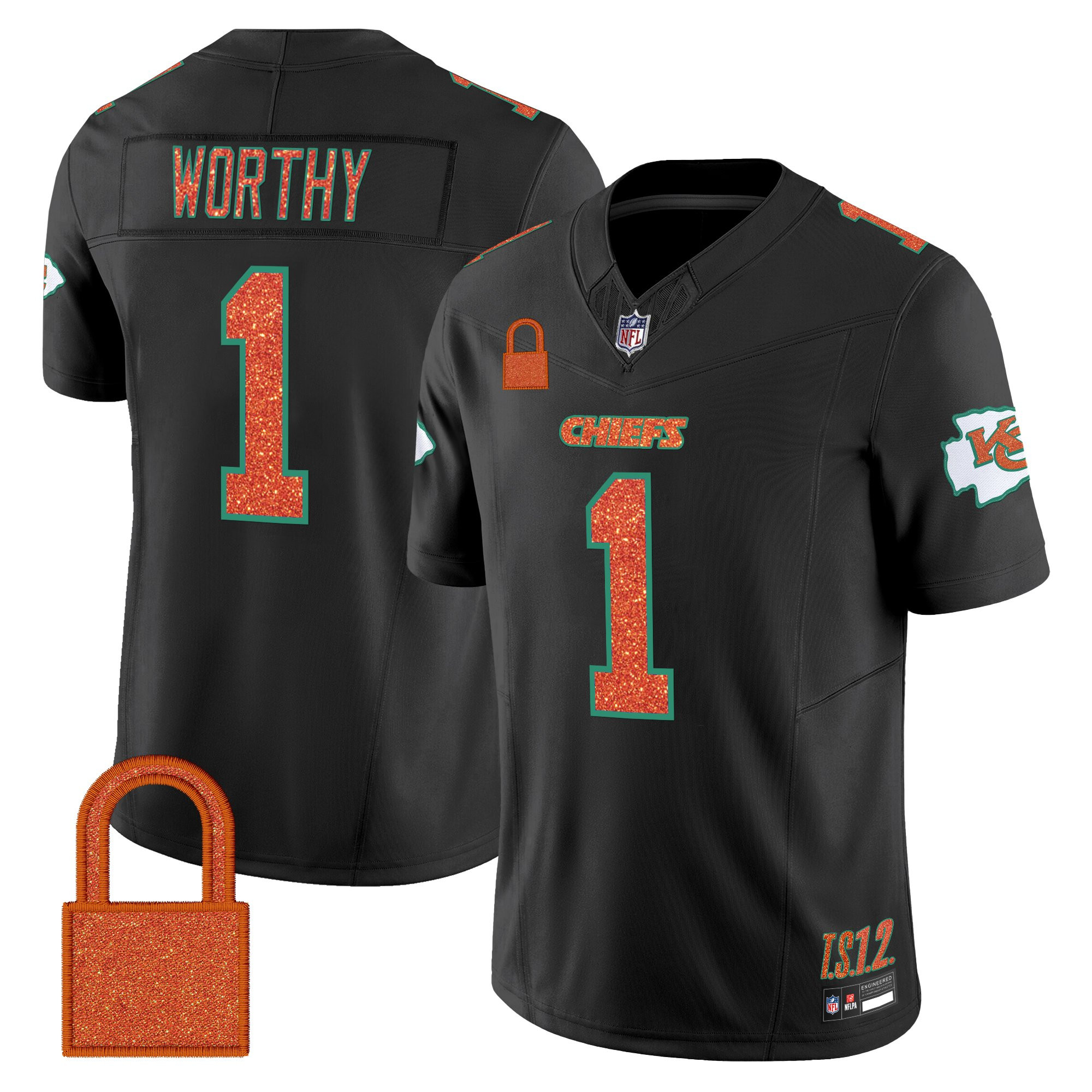 Xavier Worthy Men's Kansas City Chiefs Taylor Swift - TS12 - The Life of a Showgirl Vapor Limited Black Jersey - All Stitched
