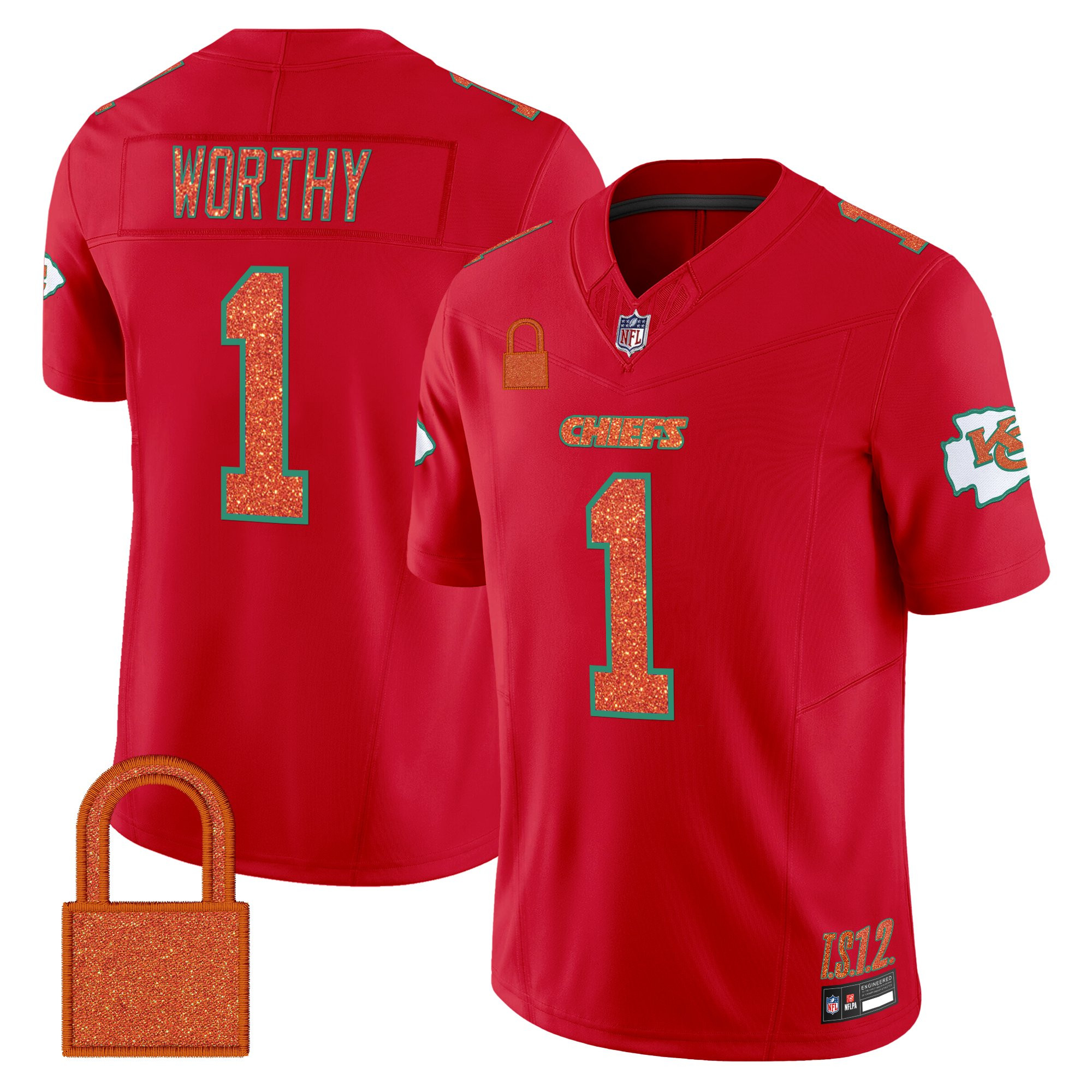 Xavier Worthy Men's Kansas City Chiefs Taylor Swift - TS12 - The Life of a Showgirl Vapor Limited Red Jersey - All Stitched