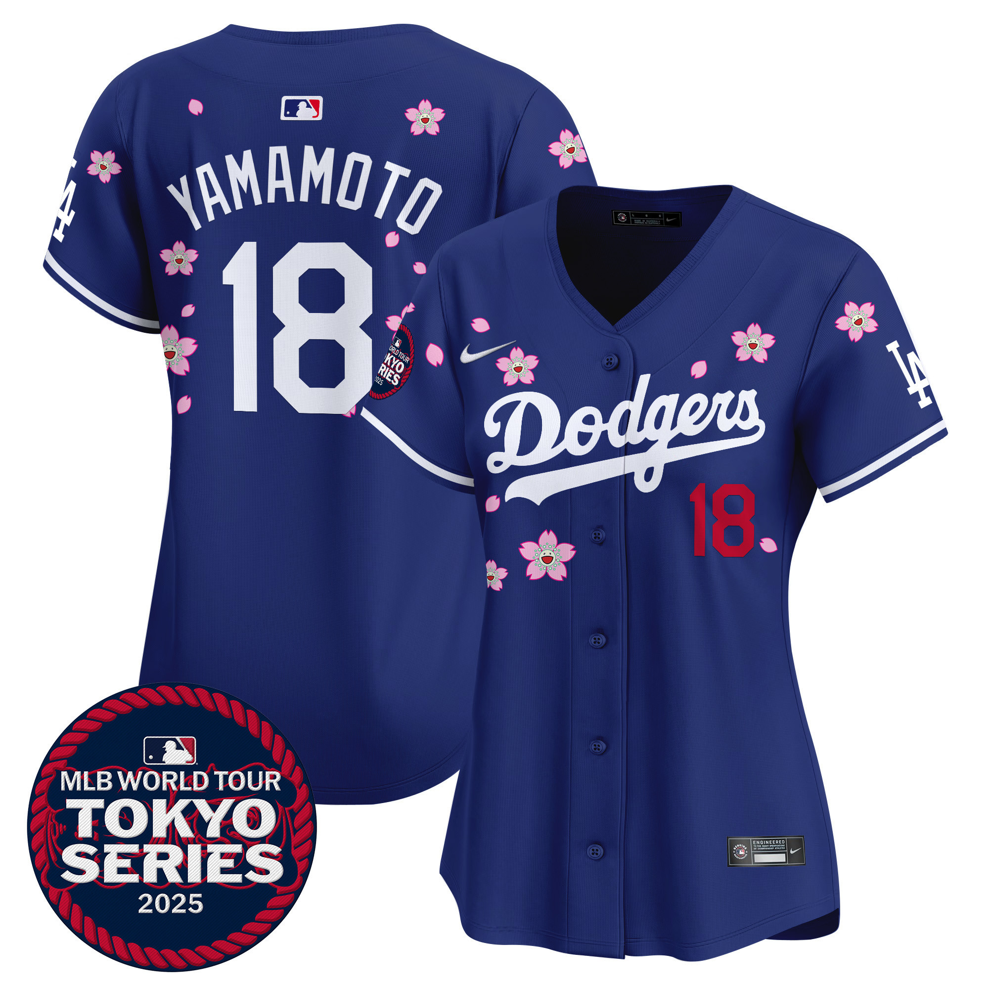 Yamamoto Women's Los Angeles Dodgers Tokyo Series 2025 Vapor Premier Limited Royal Jersey - Stitched
