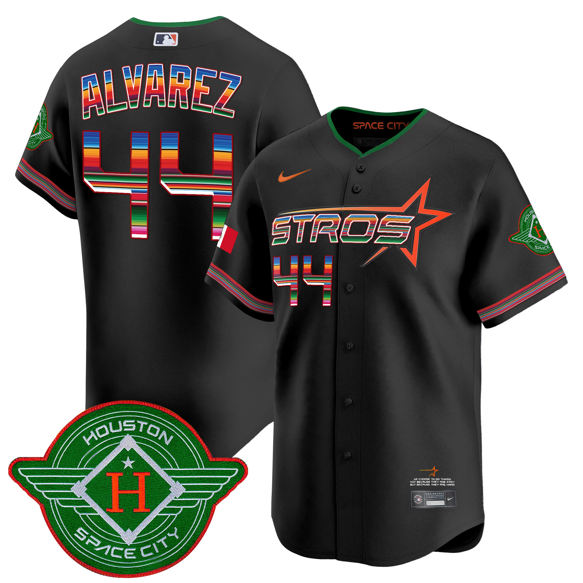 Yordan ÃƒÆ’Ã‚Âlvarez Men's Houston Astros 2025 City Connect Mexico Vapor Premier Limited Black Jersey - All Stitched