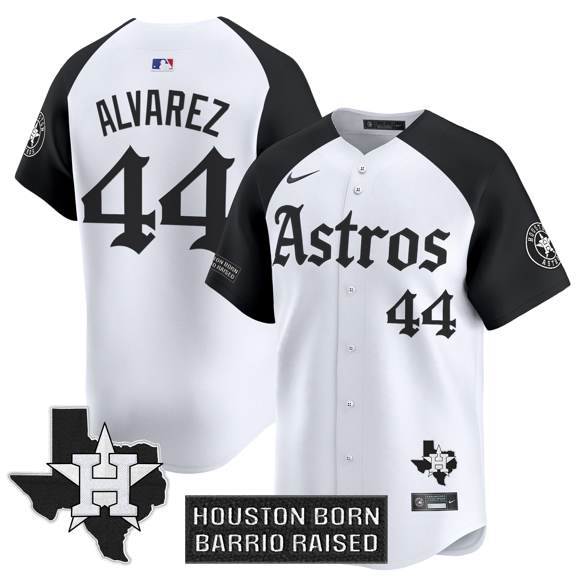 Yordan ÃƒÆ’Ã‚Âlvarez Men's Houston Astros 'Gothic Edition Vapor Premier Limited Alternate Jersey - All Stitched