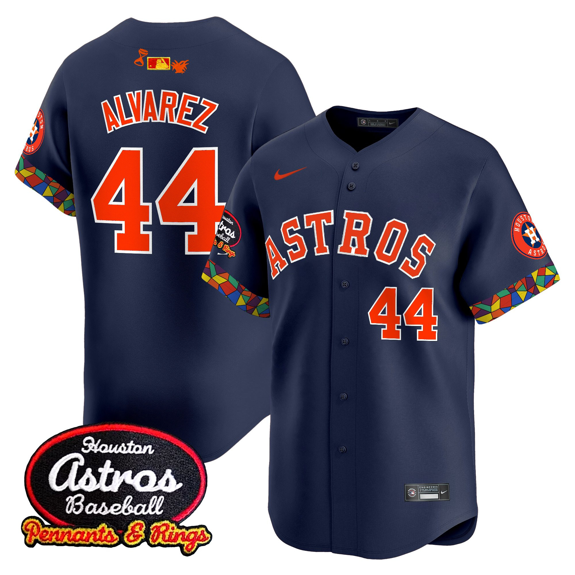 Yordan ÃƒÆ’Ã‚Âlvarez Men's Houston Astros x El Tiempo Cantina Vapor Premier Limited Navy Jersey - All Stitched