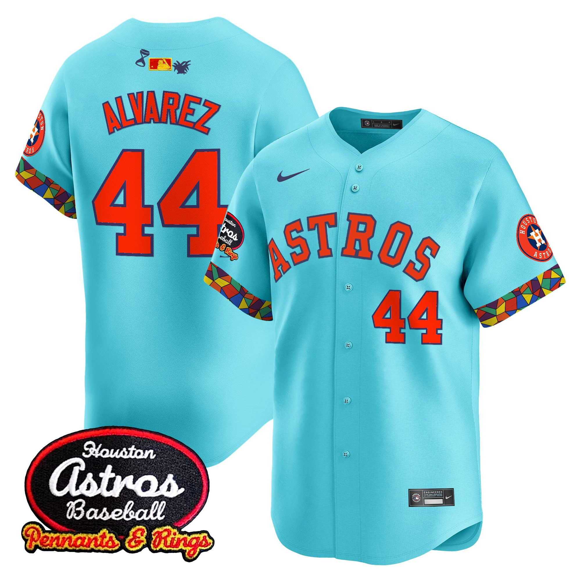 Yordan ÃƒÆ’Ã‚Âlvarez Men's Houston Astros x El Tiempo Cantina Vapor Premier Limited Teal Jersey - All Stitched