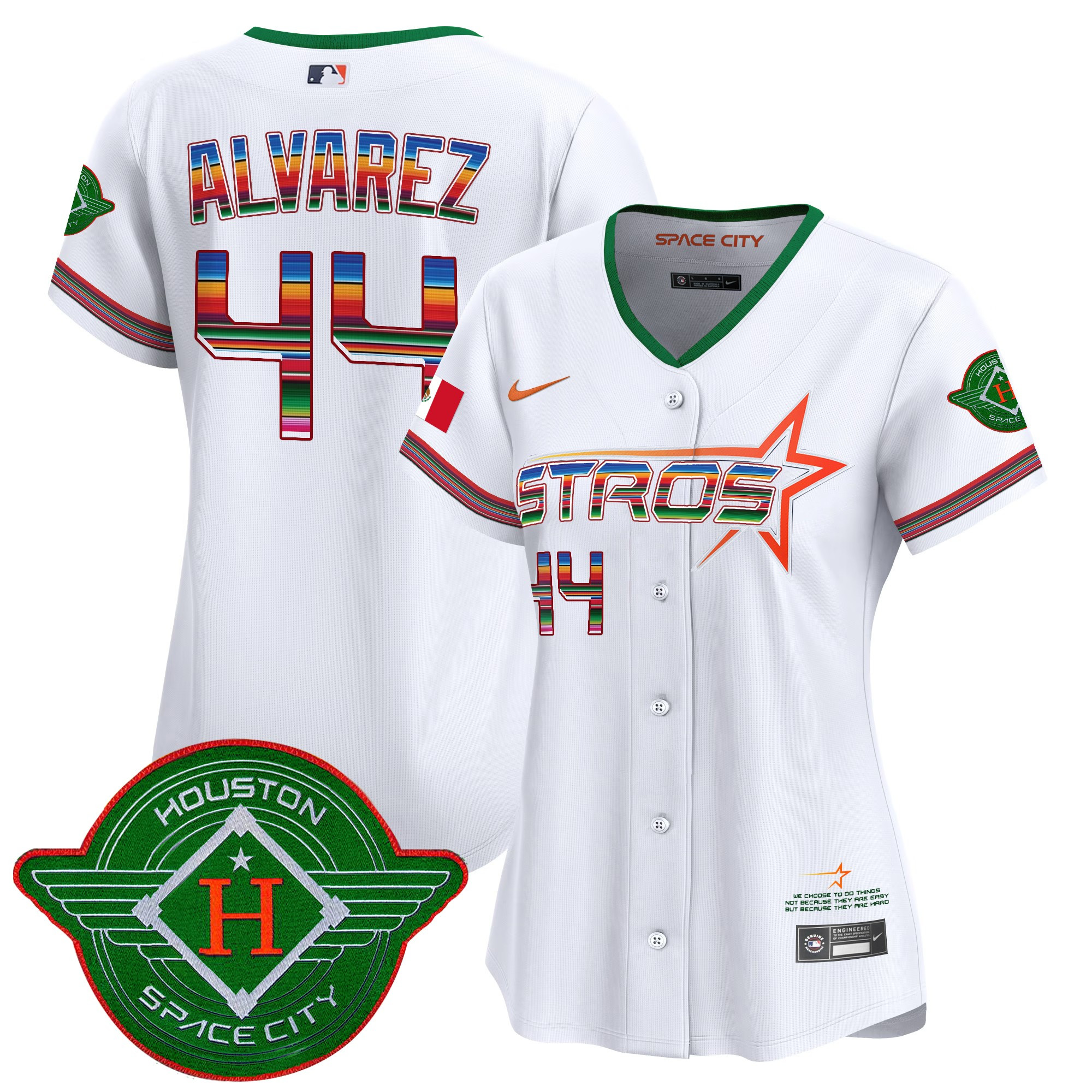Yordan ÃƒÆ’Ã‚Âlvarez Women's Houston Astros 2025 City Connect Mexico Vapor Premier Limited White Jersey - All Stitched