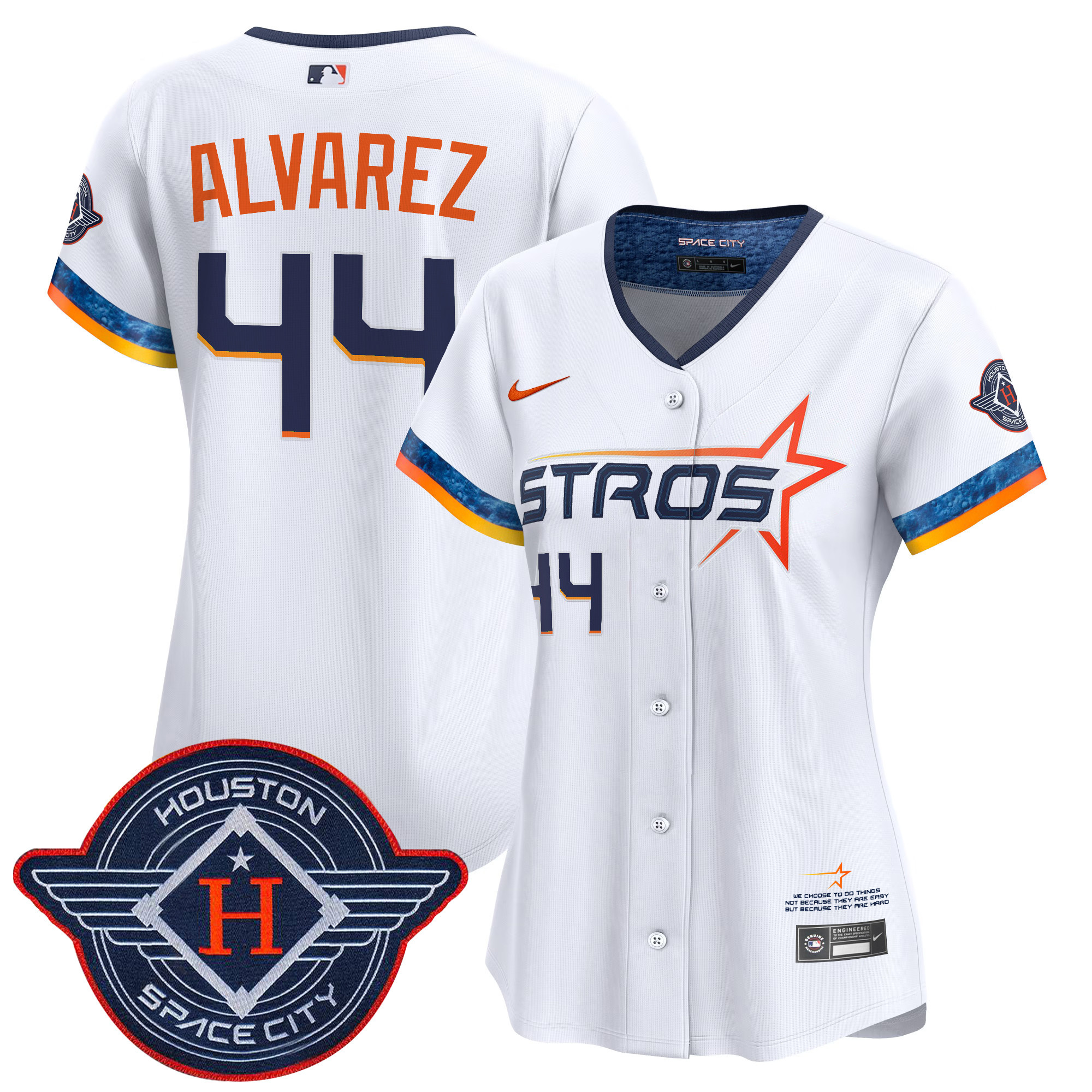 Yordan ÃƒÆ’Ã‚Âlvarez Women's Houston Astros 2025 City Connect Vapor Premier Limited White Jersey - All Stitched